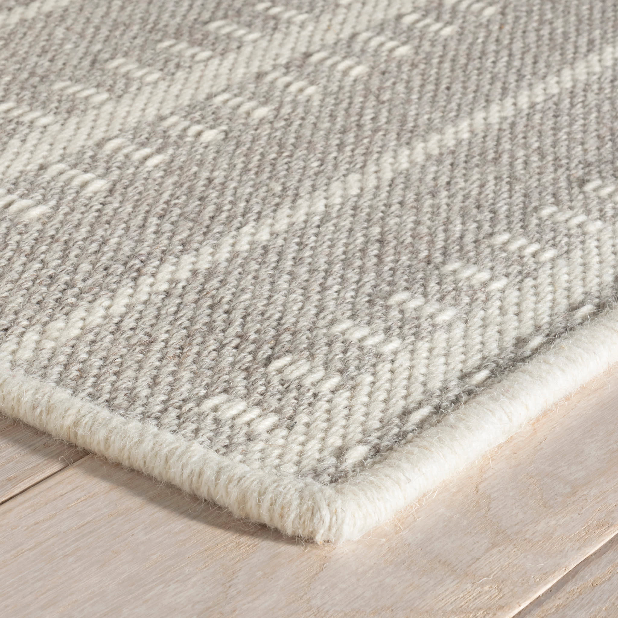 Tailor Stripe Woven Wool Custom Rug | Platinum - Image 5