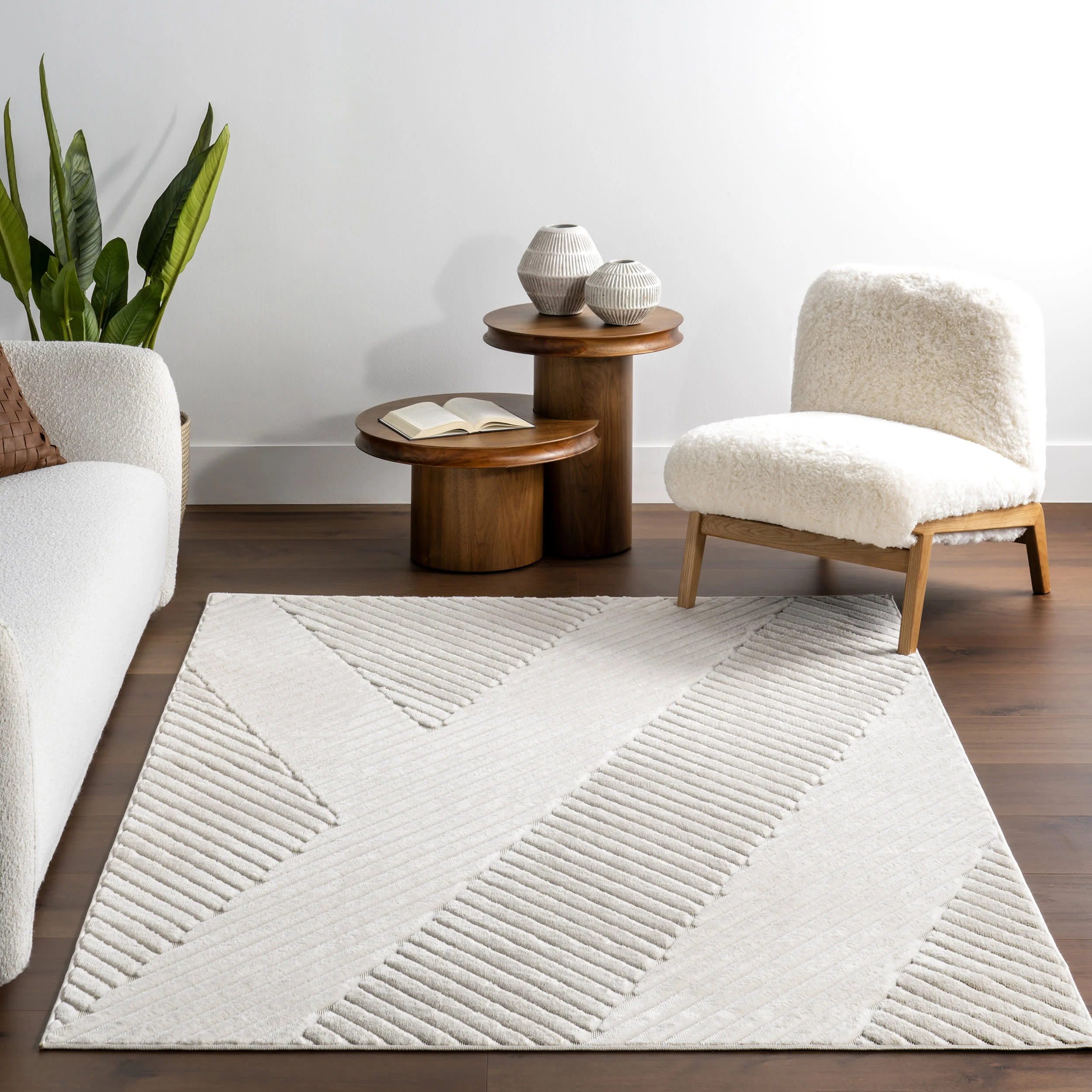 Talya Geometric Indoor/Outdoor Rug | Cream - Image 5