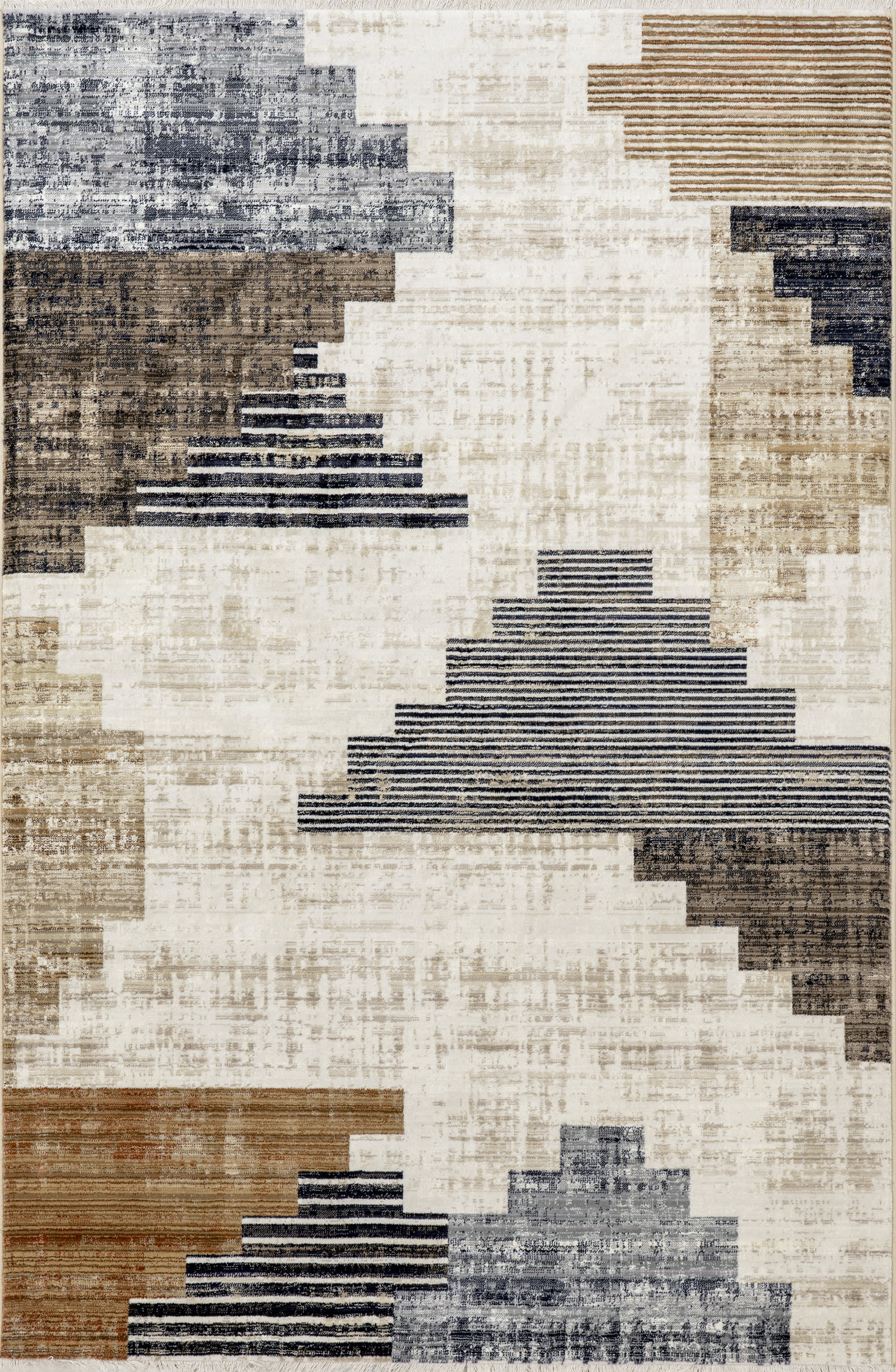 Tani Vintage Blocks Rug | Navy