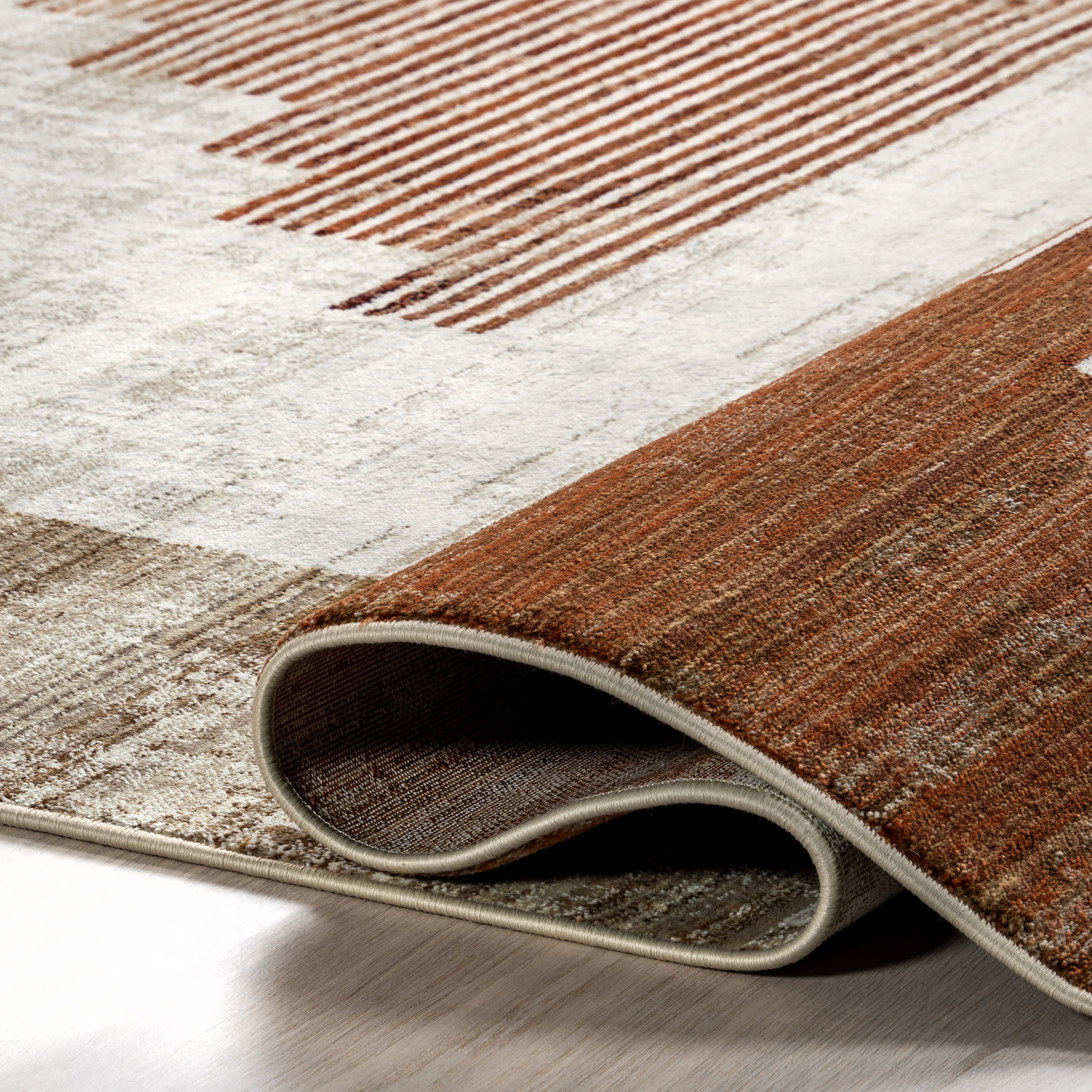 Tani Vintage Blocks Rug | Rust - Image 8
