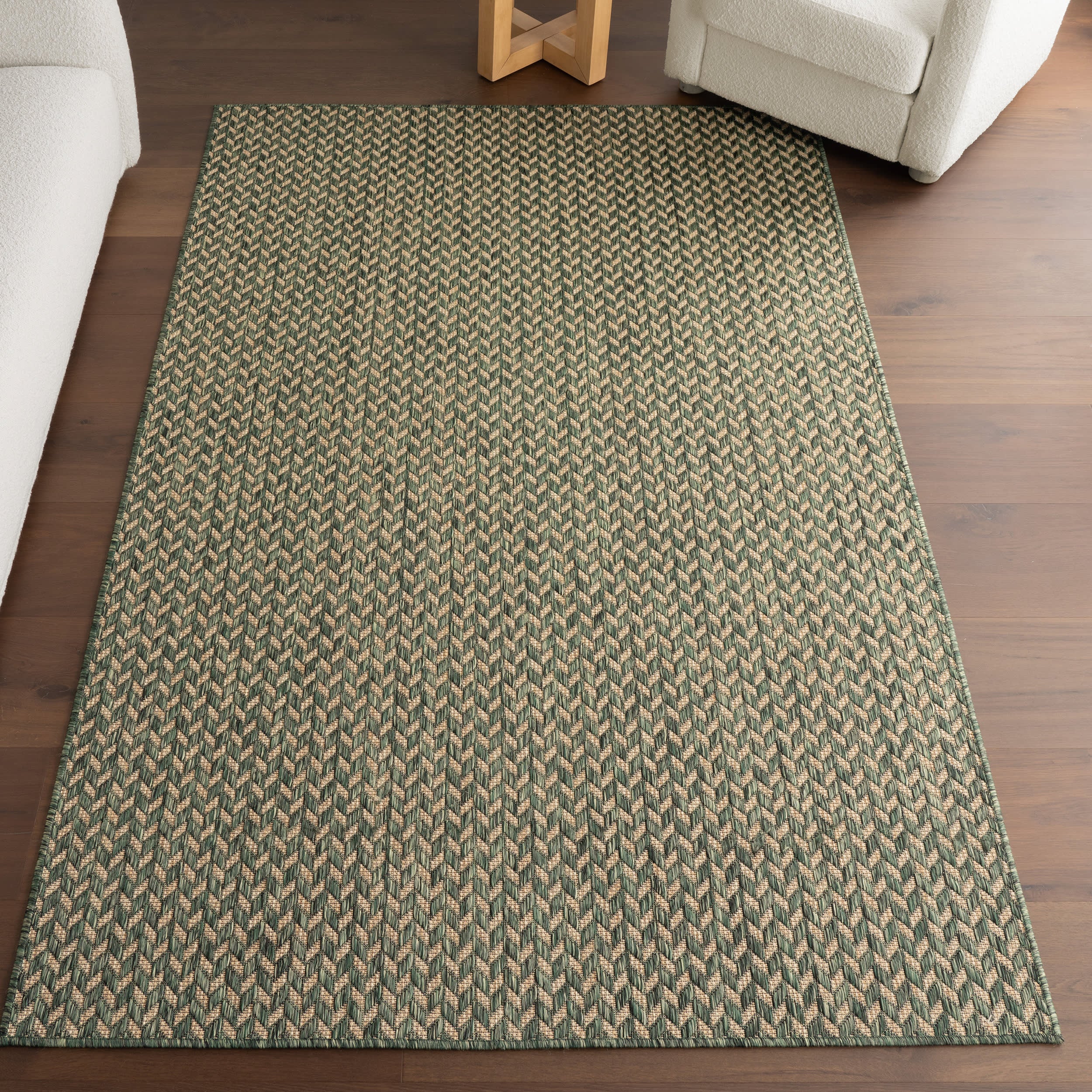 Taraji Herringbone Indoor/Outdoor Rug | Green - Image 9