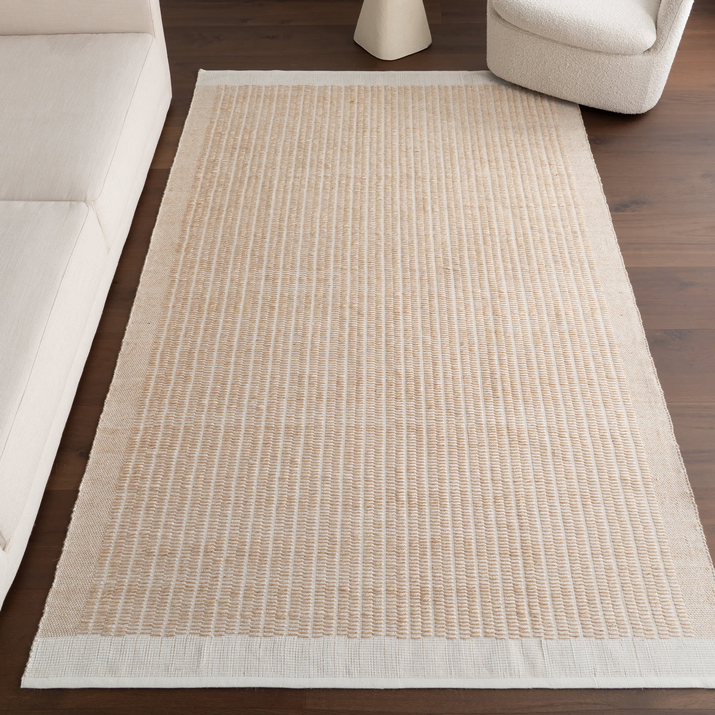 Tarni Striped Indoor/Outdoor Rug | Beige - Image 2