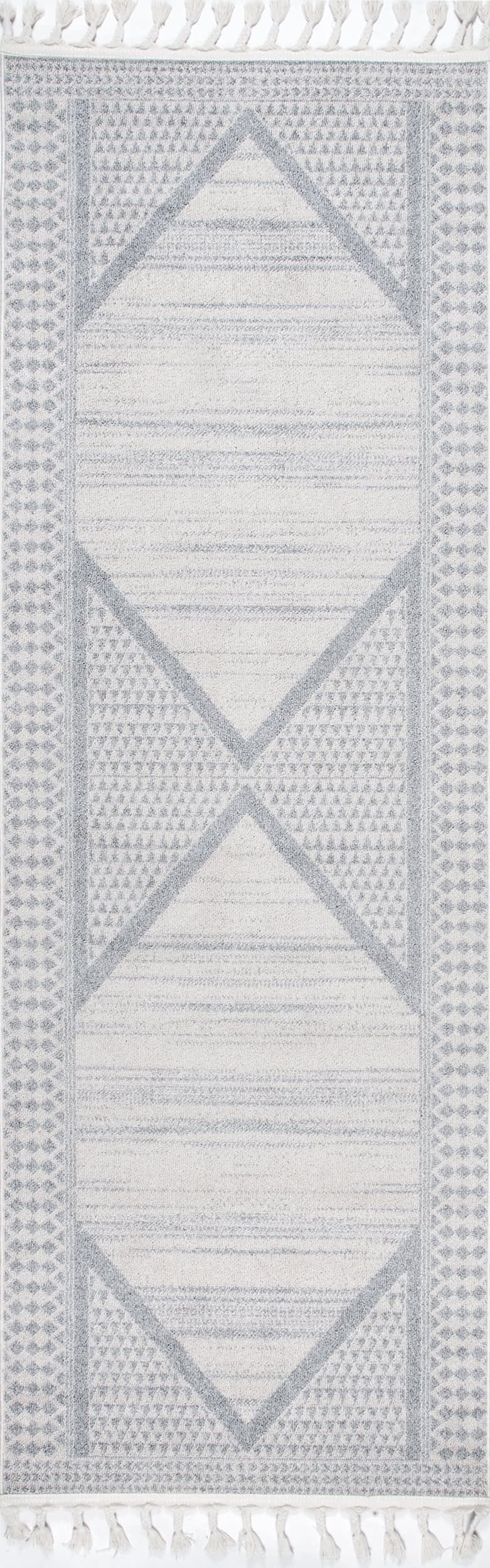 Tarnished Medallion Tassel Rug | Beige