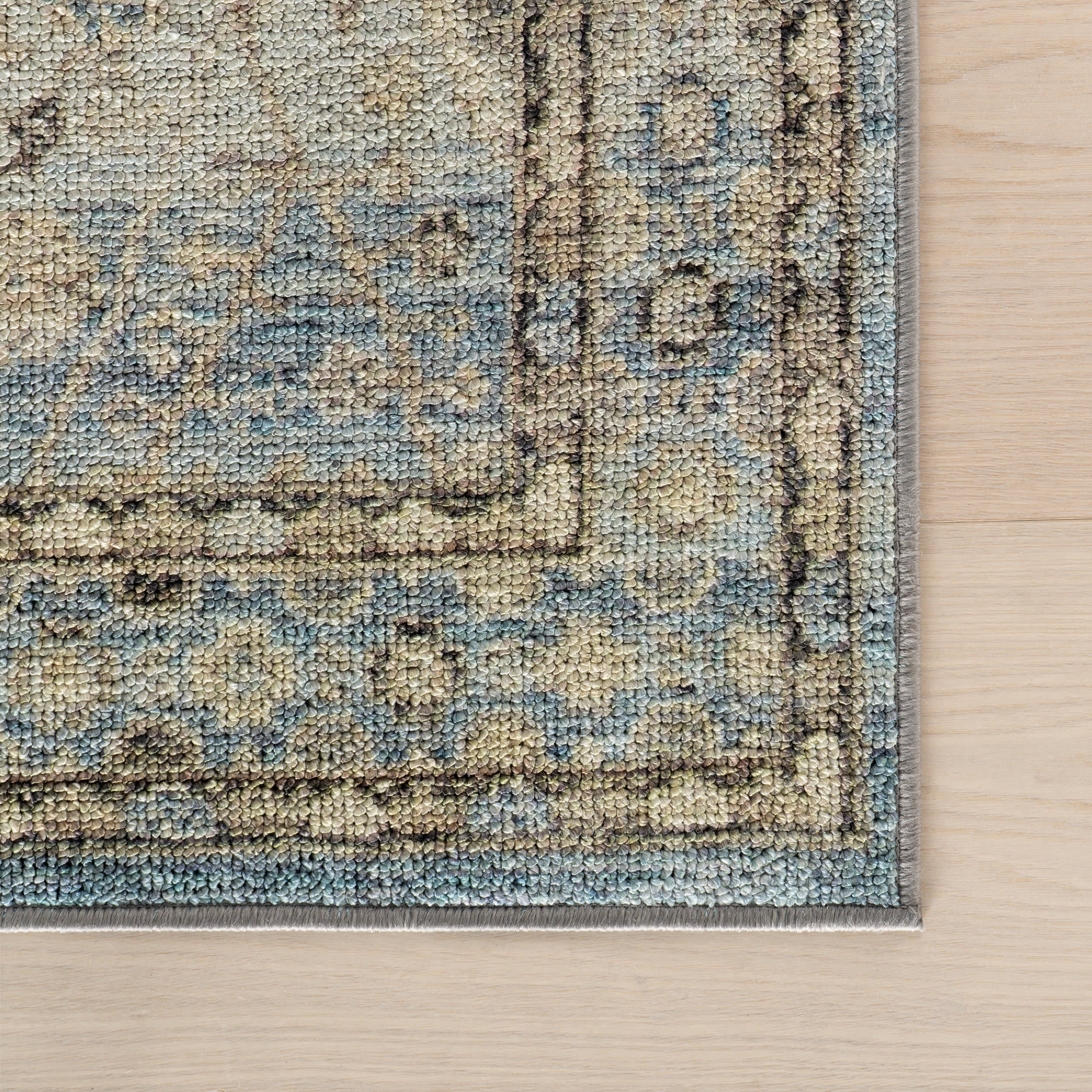 Tavara Traditional Bordered Washable Rug | Blue - Image 4