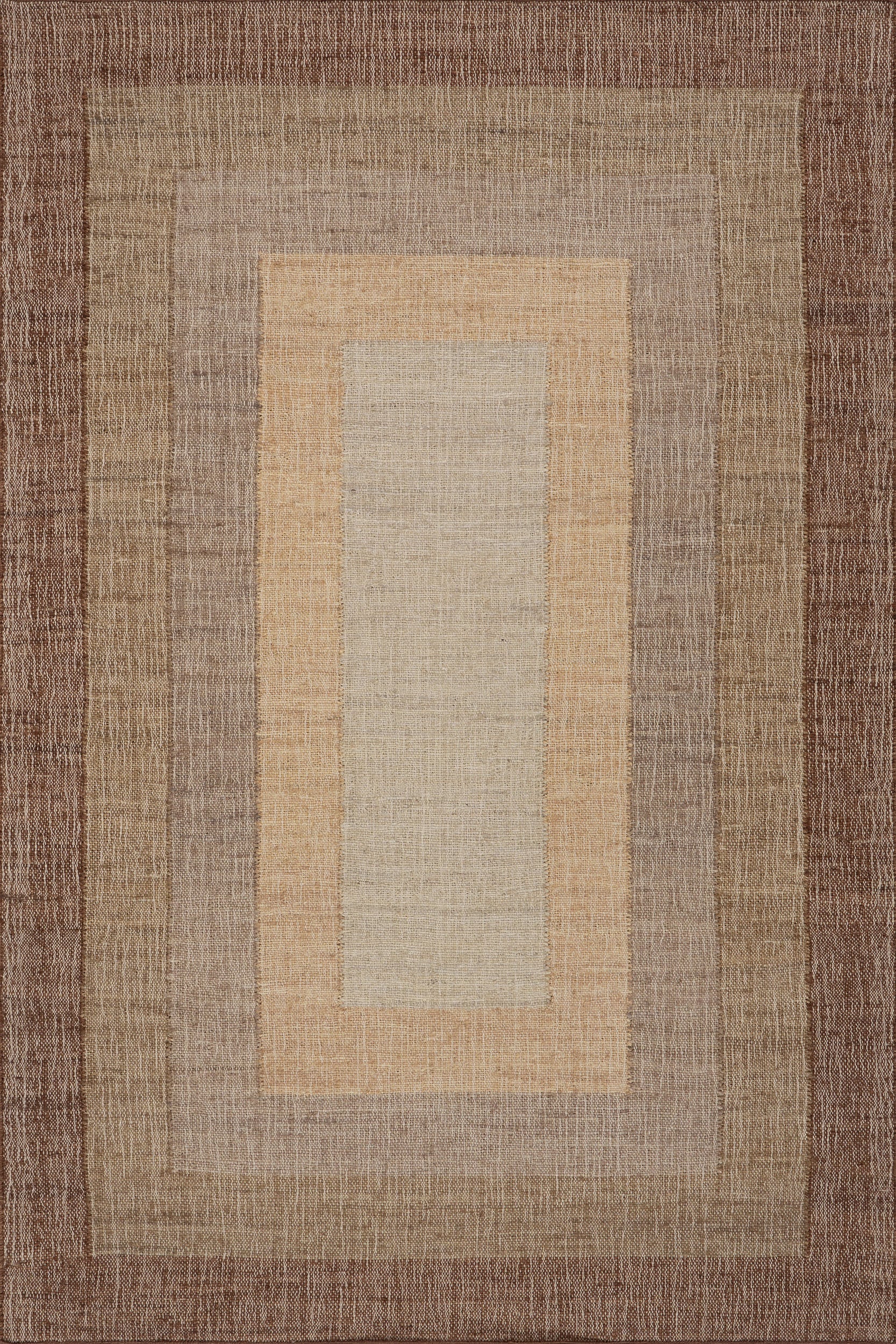 Tavira Modern Bordered Indoor Rug | Brown
