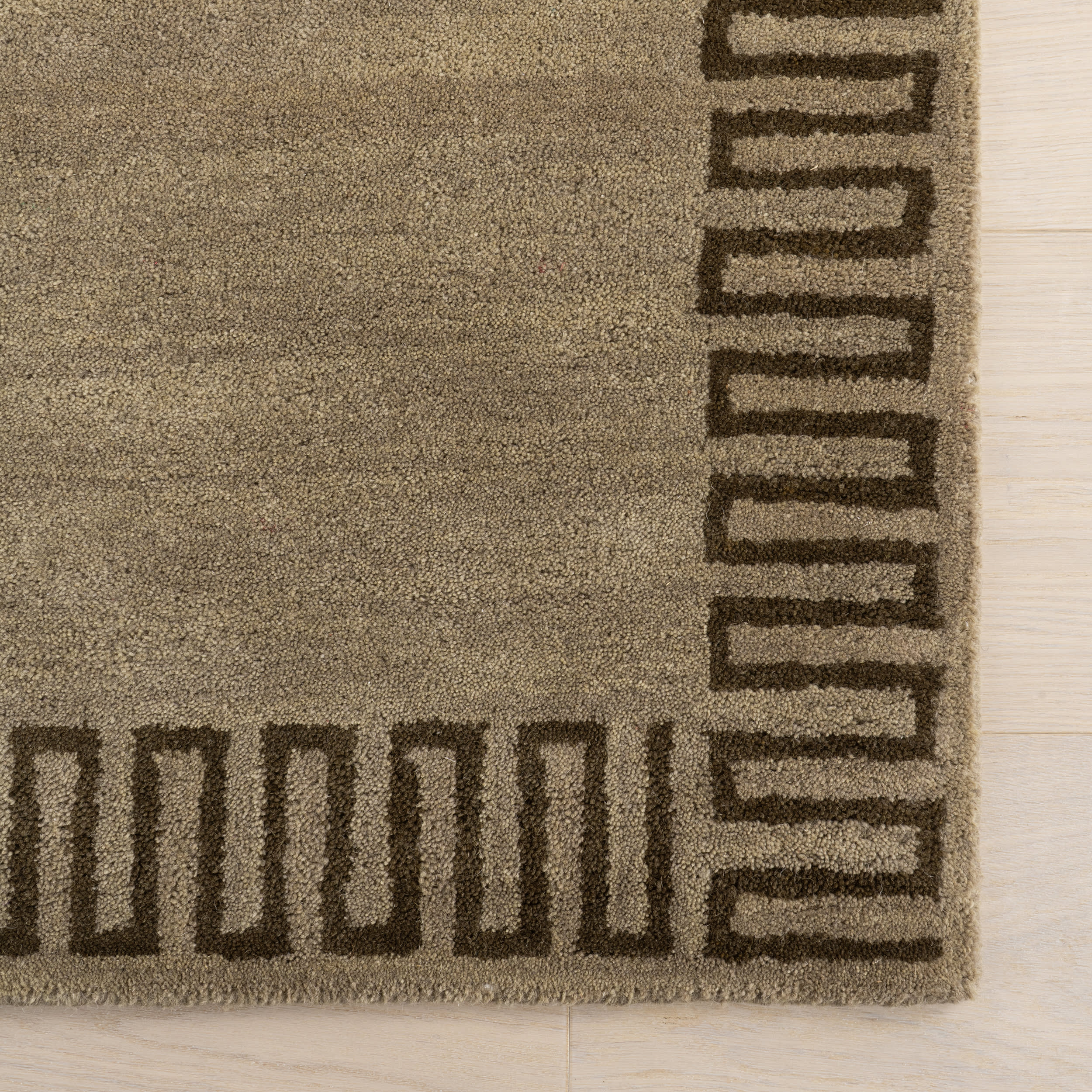 Taya Modern Bordered Rug | Olive - Image 4