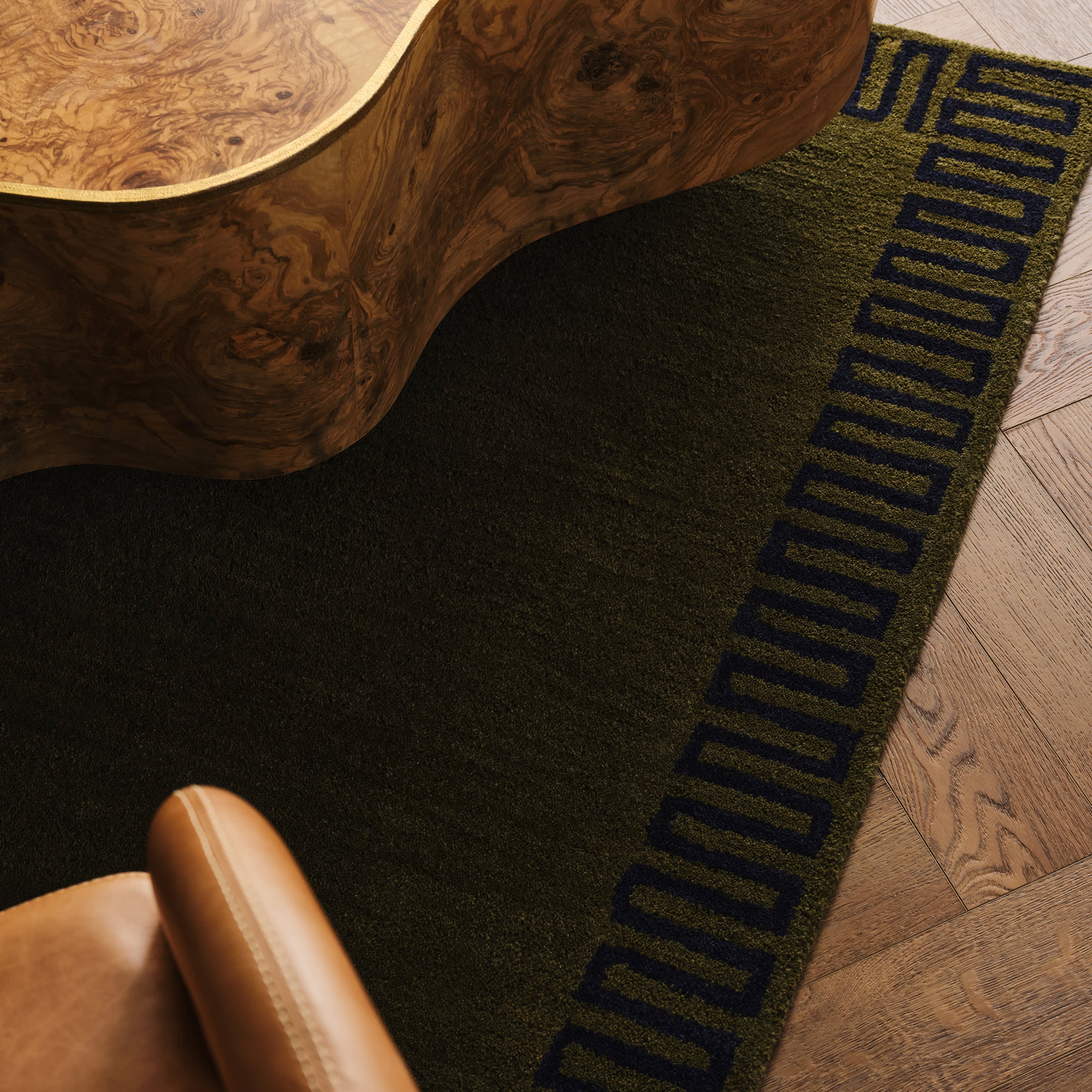 Taya Modern Bordered Rug | Green - Image 5