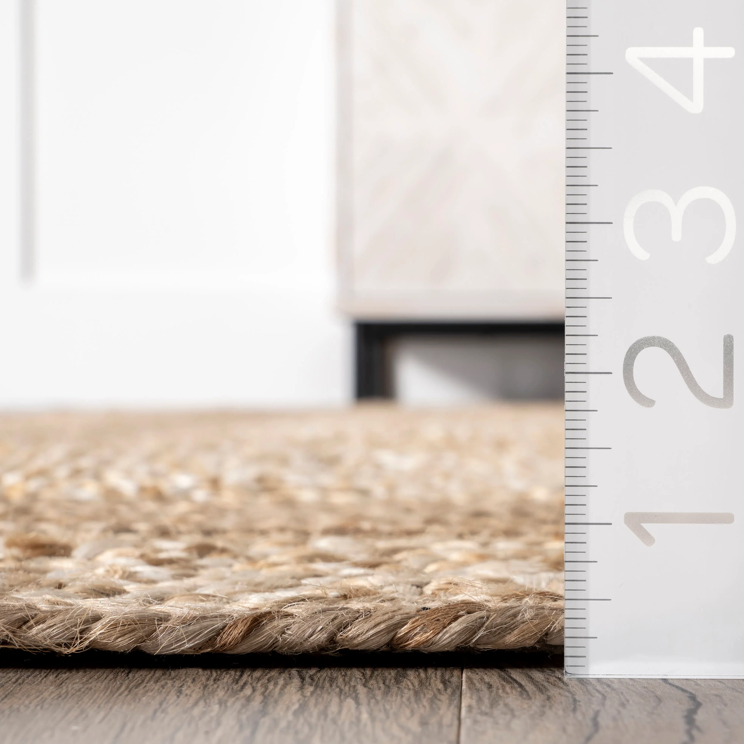 Tayshia Jute Tiled Moroccan Rug | Natural - Image 5