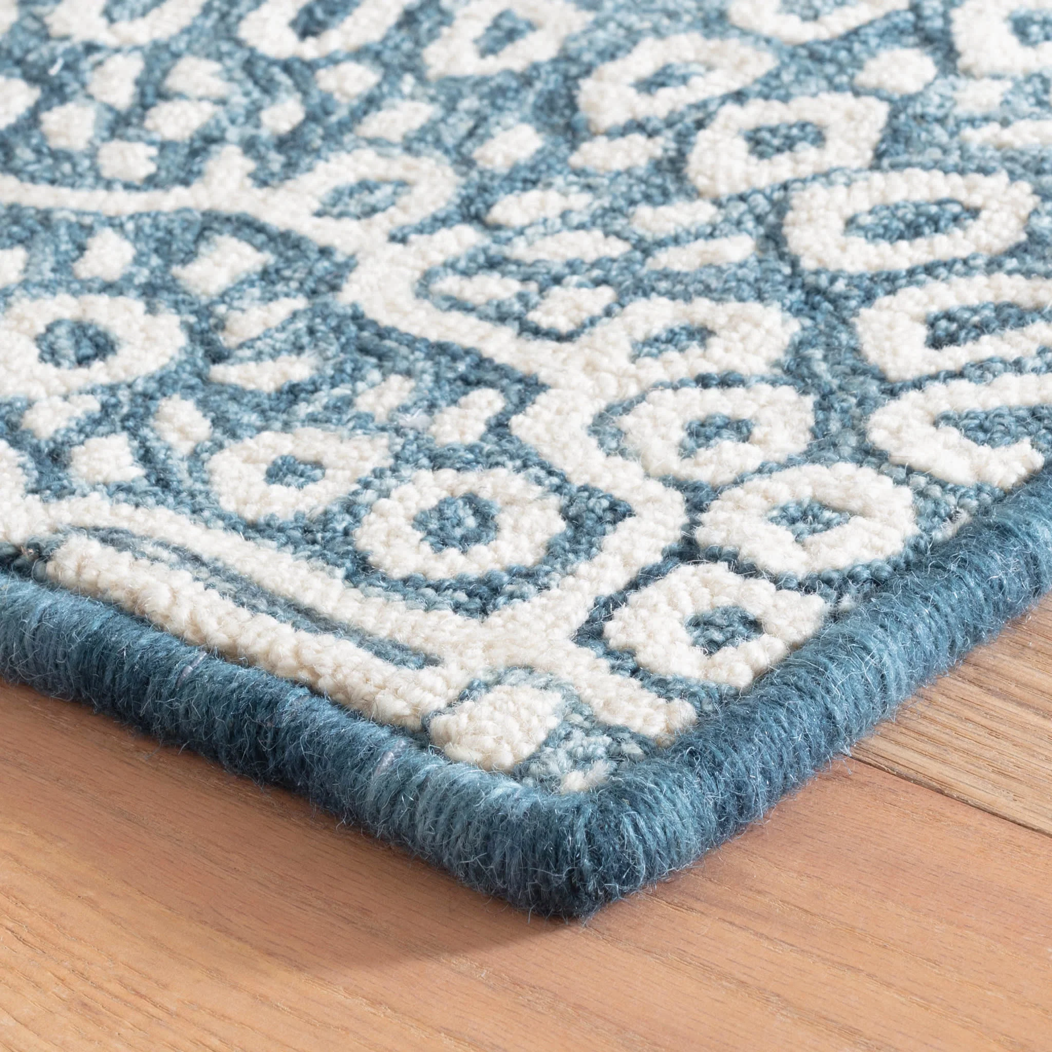 Temple Hand Micro Hooked Wool Custom Rug | Ink - Image 3