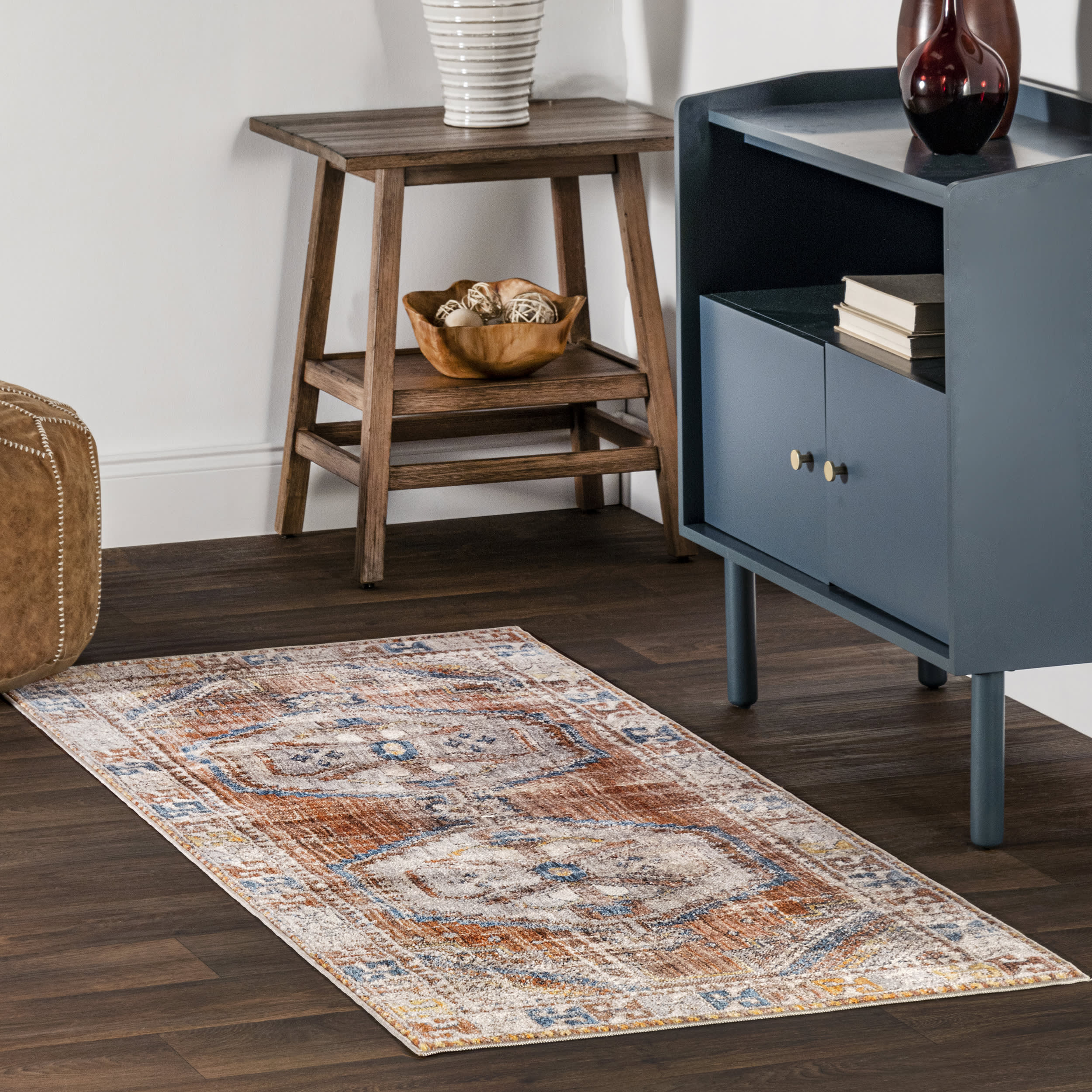 Temporal Medallion Tassel Rug | Rust - Image 2