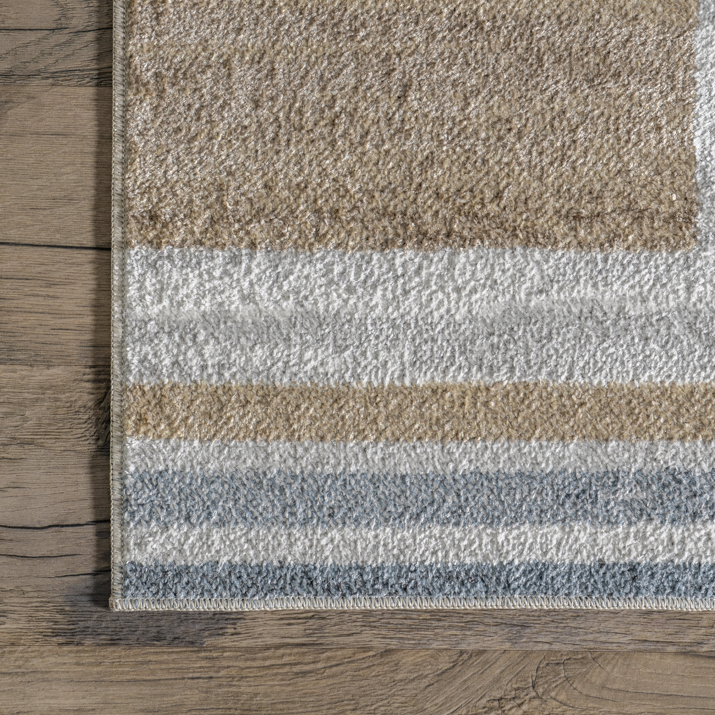 Terra Retro Geometric Washable Rug | Beige - Image 3
