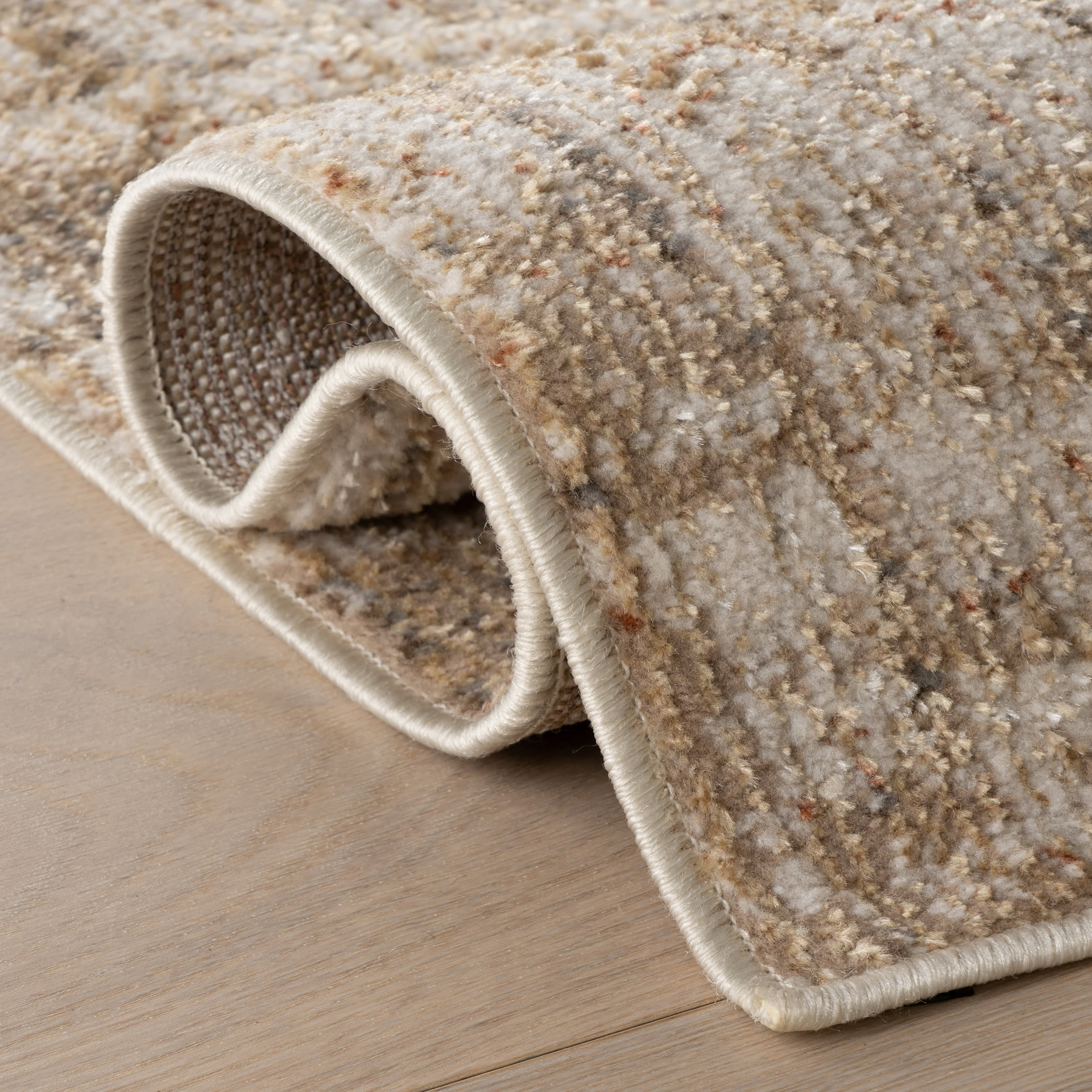 Terras Rustic Abstract Washable Rug | Tan - Image 11