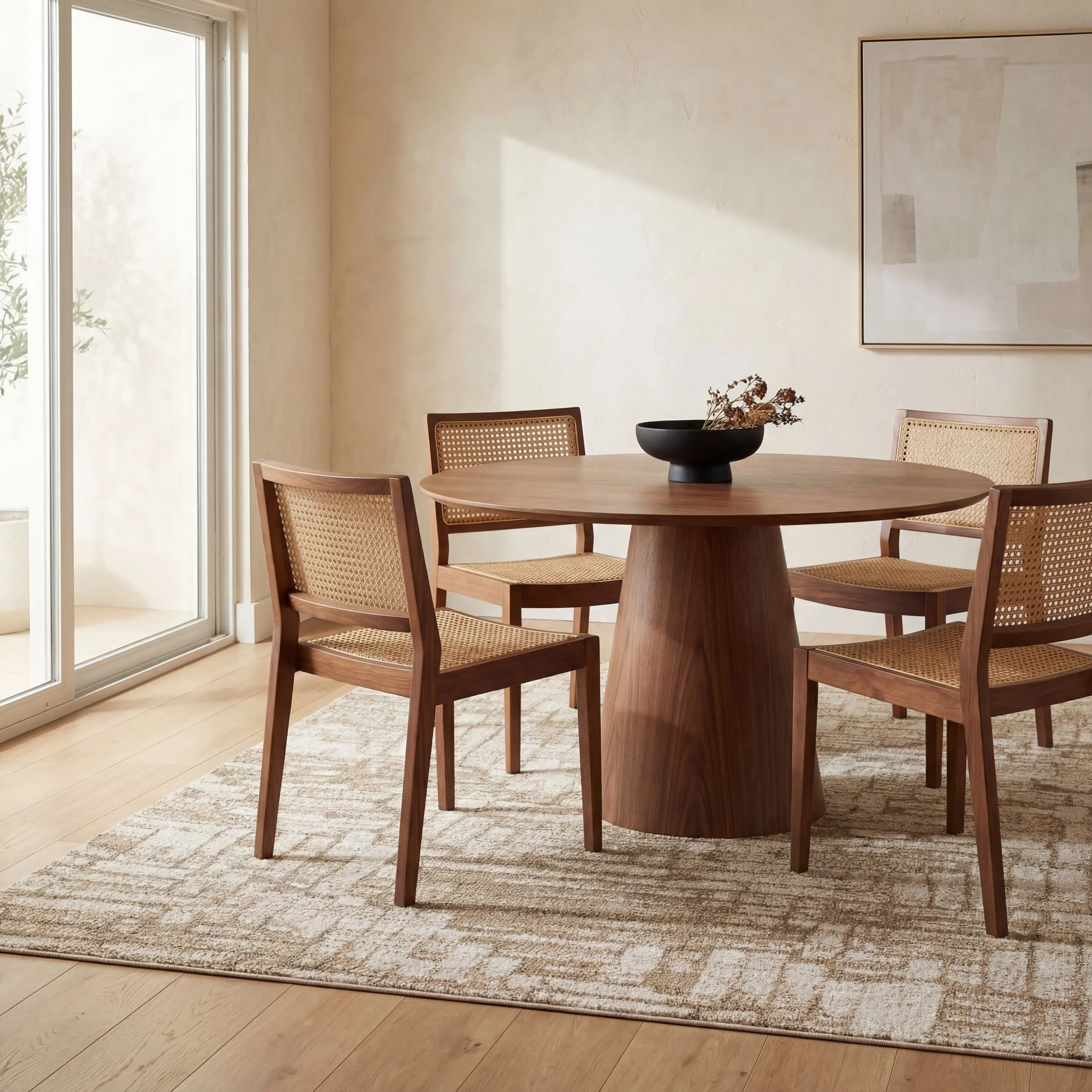 Terras Rustic Abstract Washable Rug | Tan - Image 7
