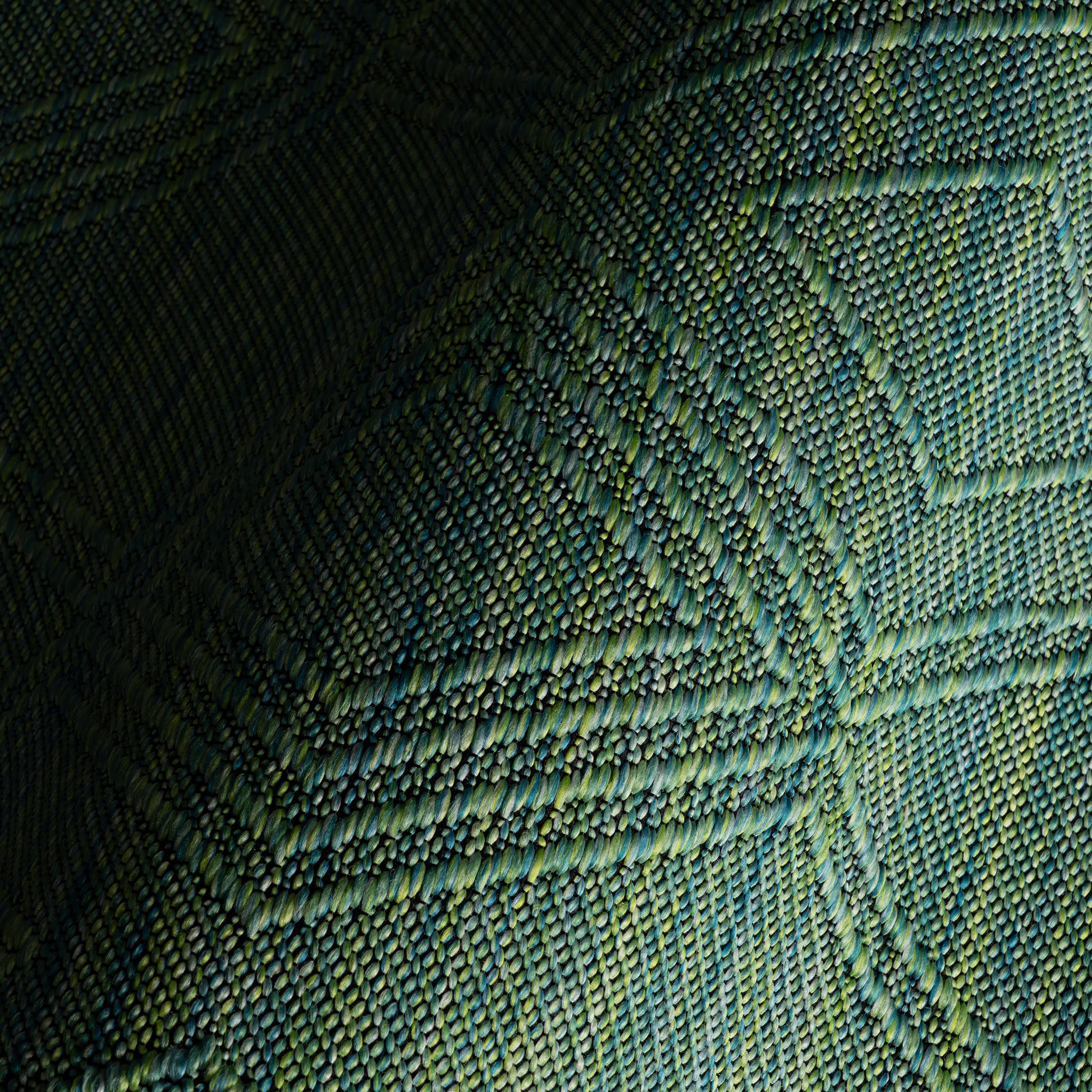Tesnia Modern Solid Indoor/Outdoor Rug | Teal - Image 3