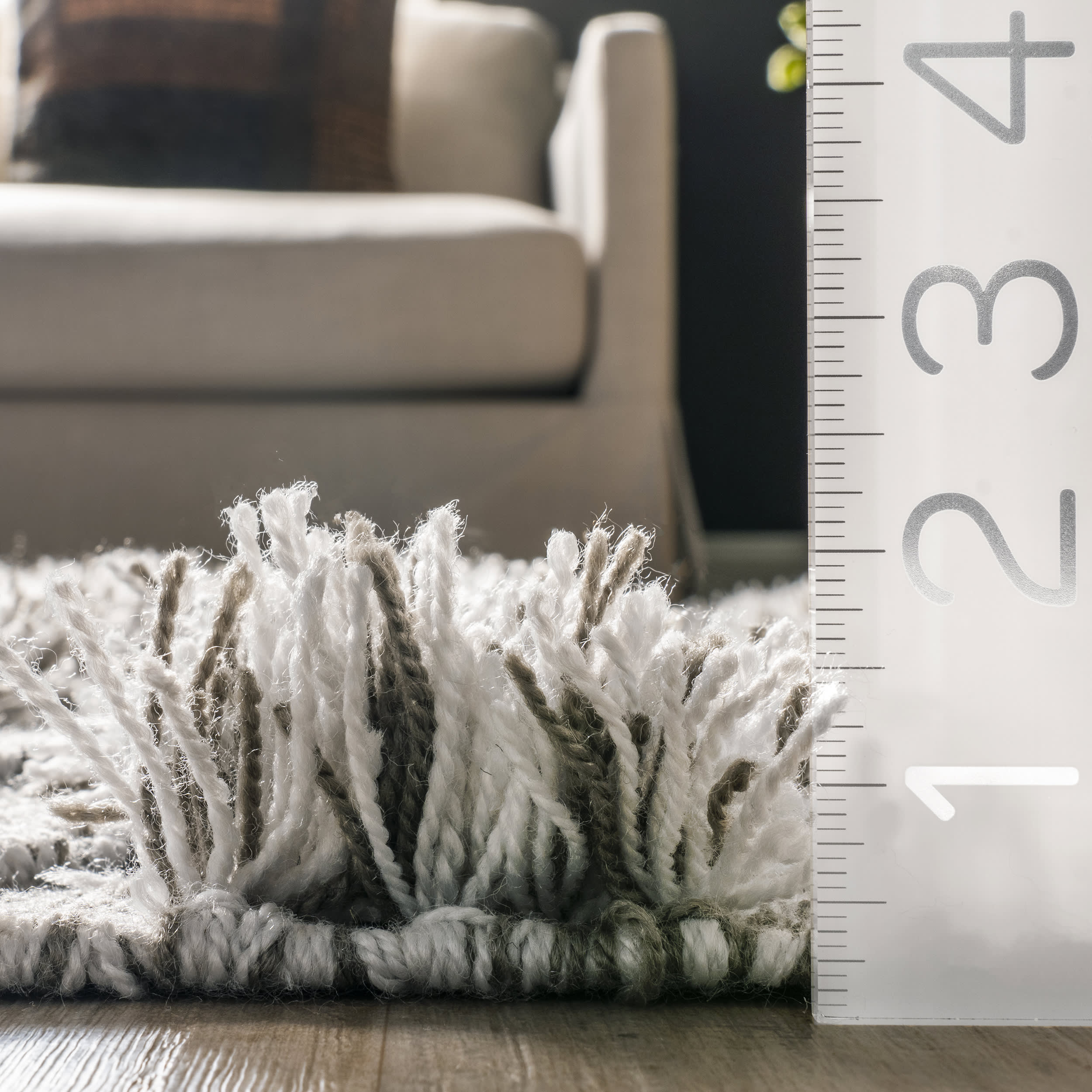 Textured Banded Rug | Grey - Image 5