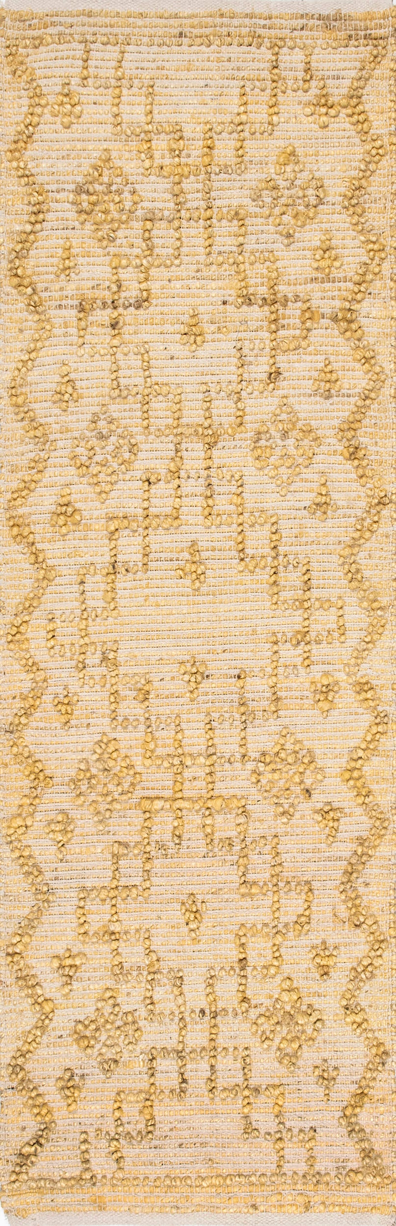 Textured Moroccan Jute Rug | Yellow