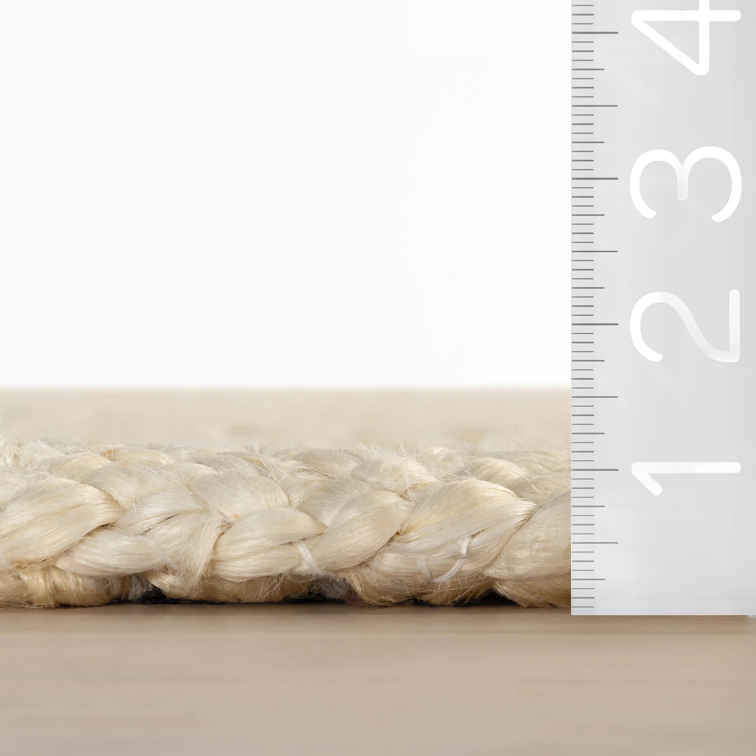 Thale Textured Handmade Jute Rug | Bleach - Image 8
