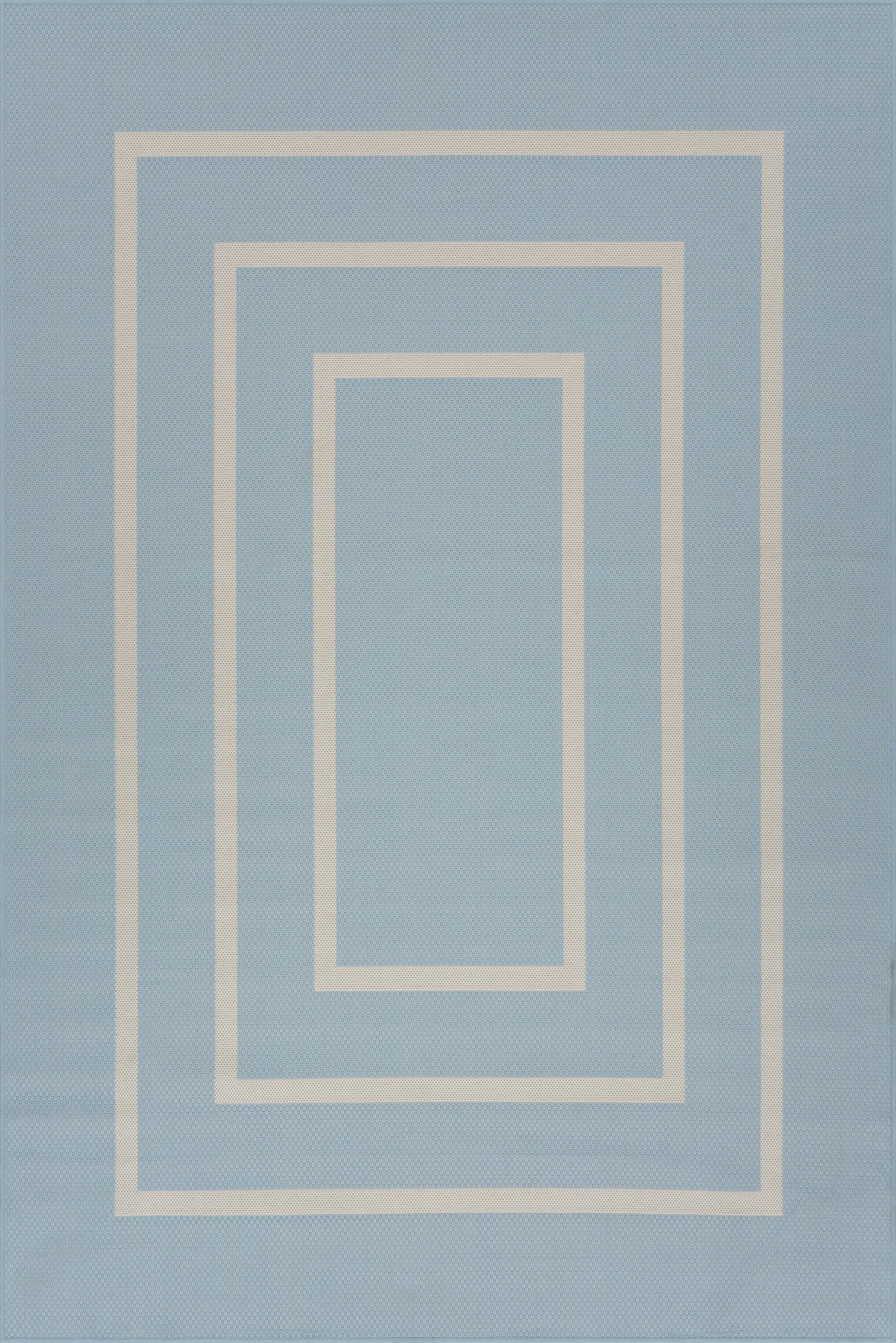 Thena Modern Bordered Indoor/Outdoor Rug | Blue