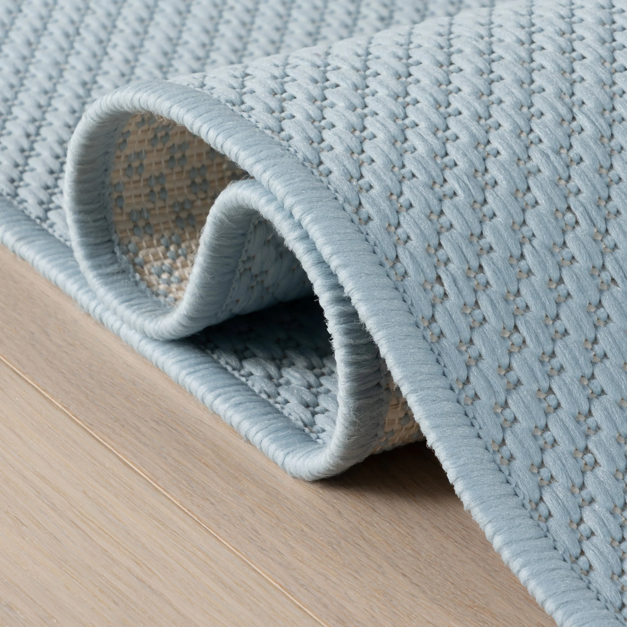 Thena Modern Bordered Indoor/Outdoor Rug | Blue - Image 10