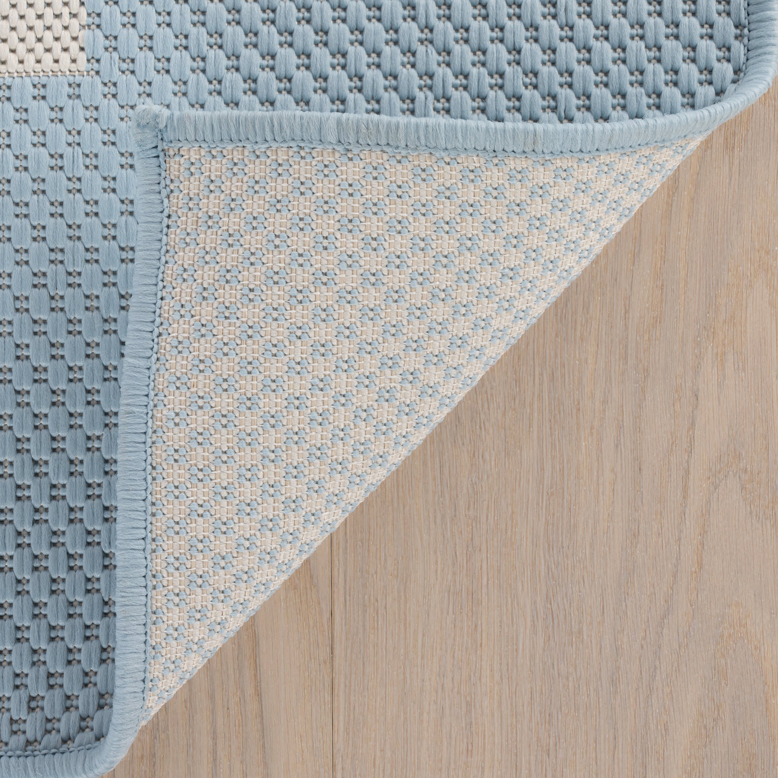 Thena Modern Bordered Indoor/Outdoor Rug | Blue - Image 7