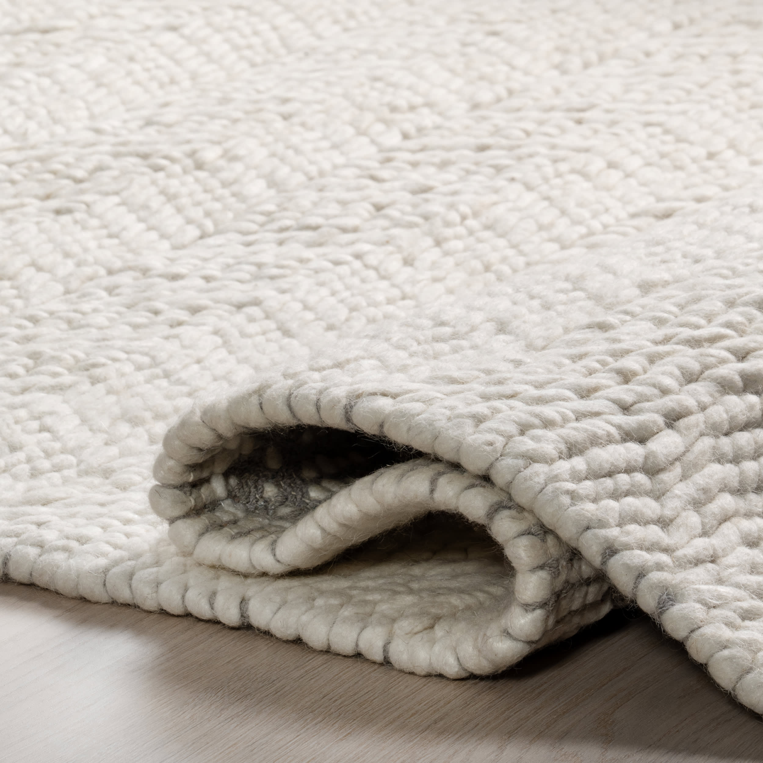 Therese Chevron Wool Rug | Ivory - Image 8