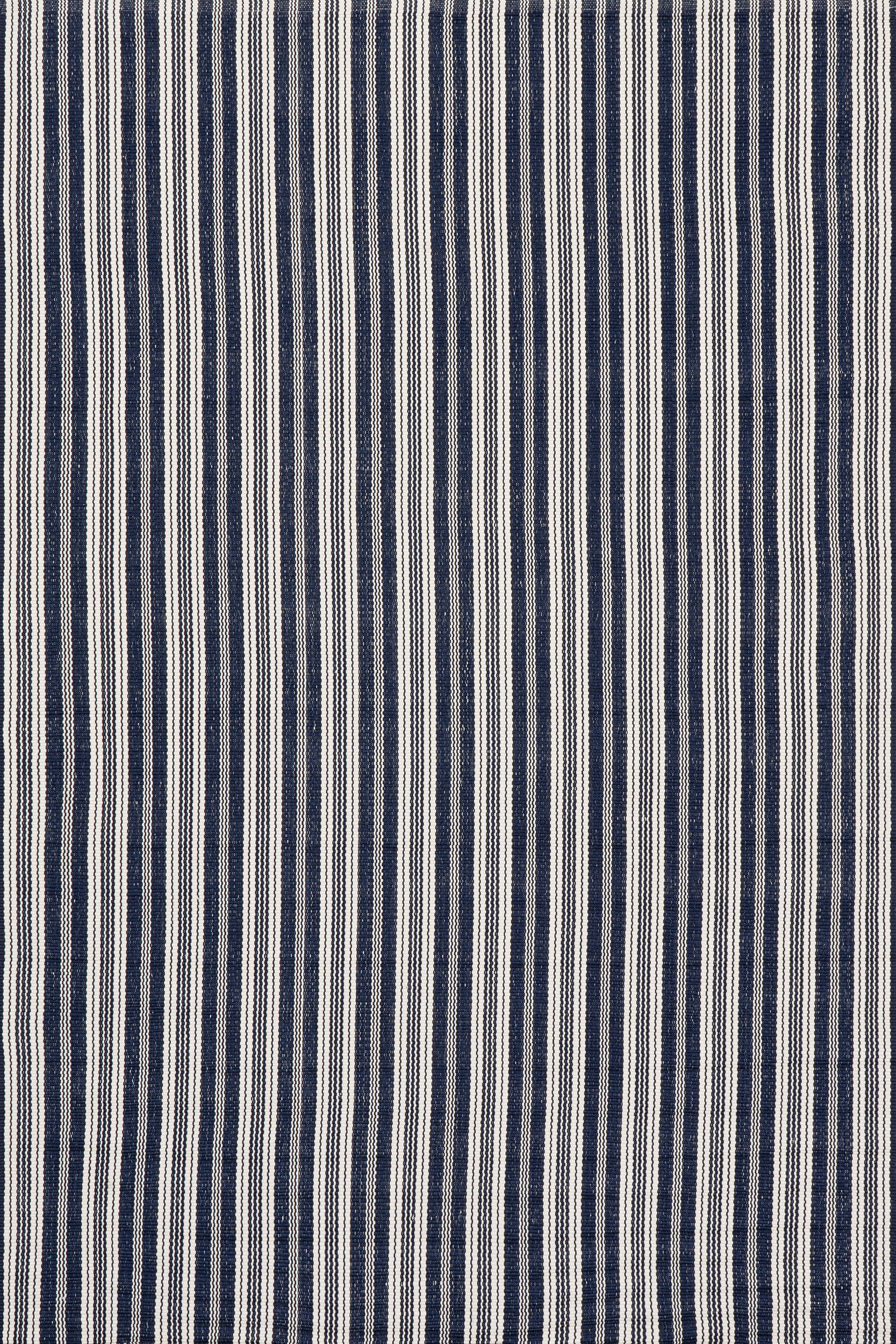 Ticking Stripe Handwoven Indoor/Outdoor Rug | Blue