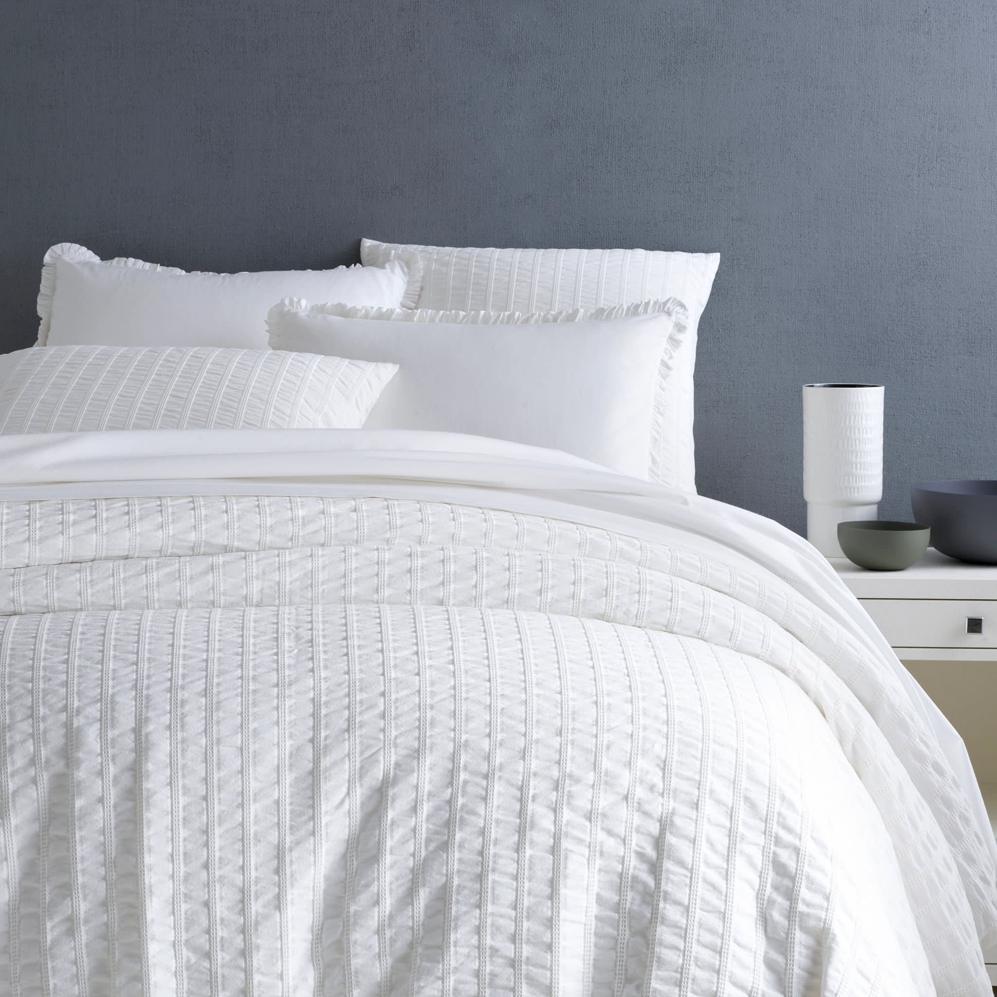 Tidal Duvet Cover | White