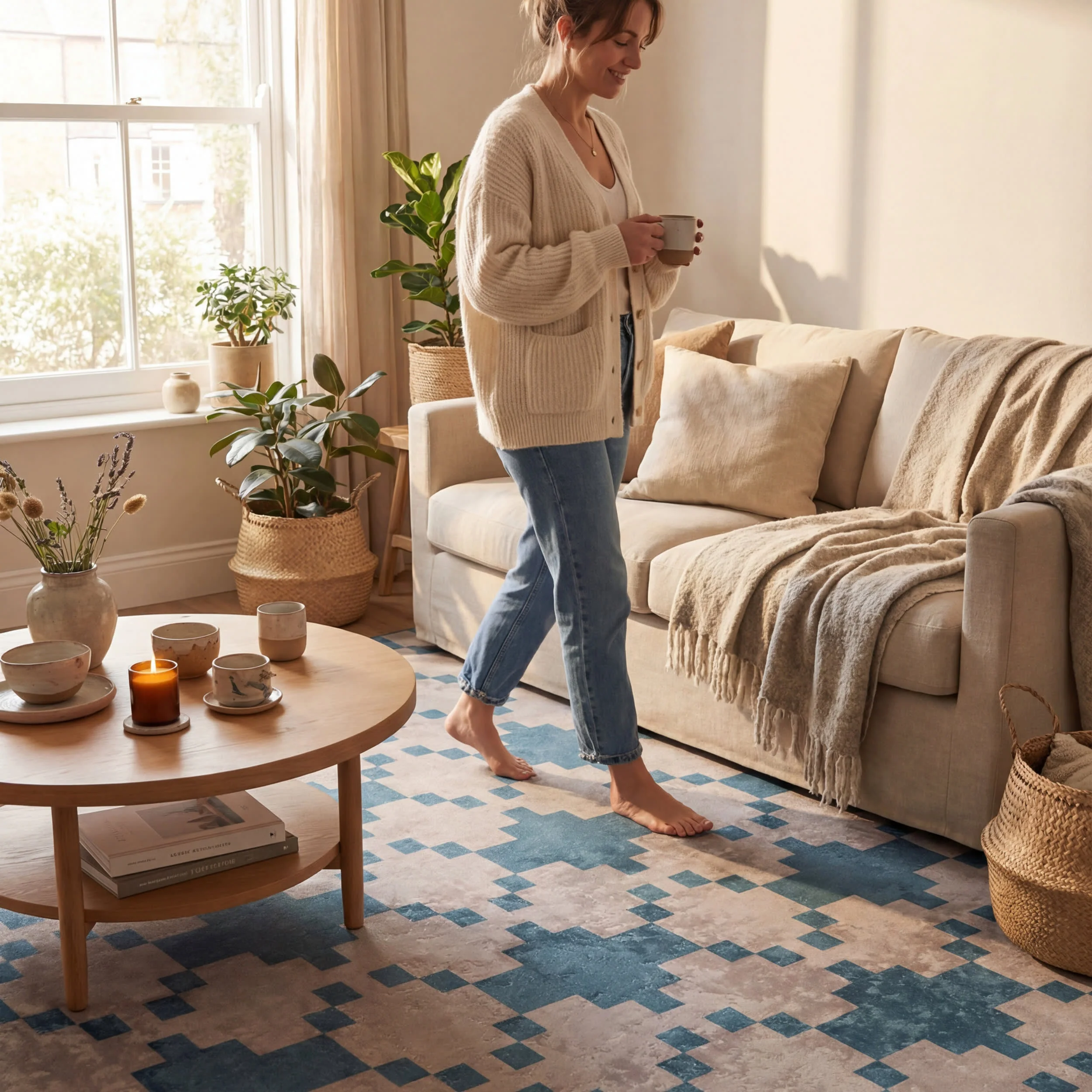 Tilana Southwestern Geometric Washable Rug | Multicolor - Image 9