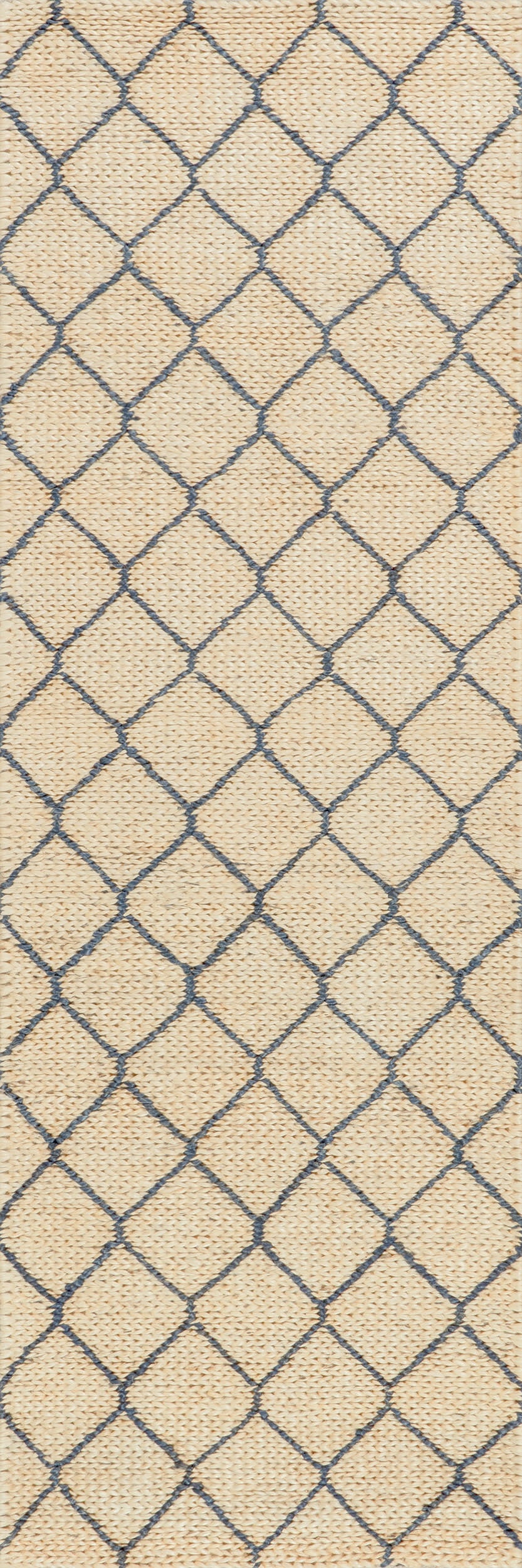 Tiles Handwoven Jute Rug | Blue