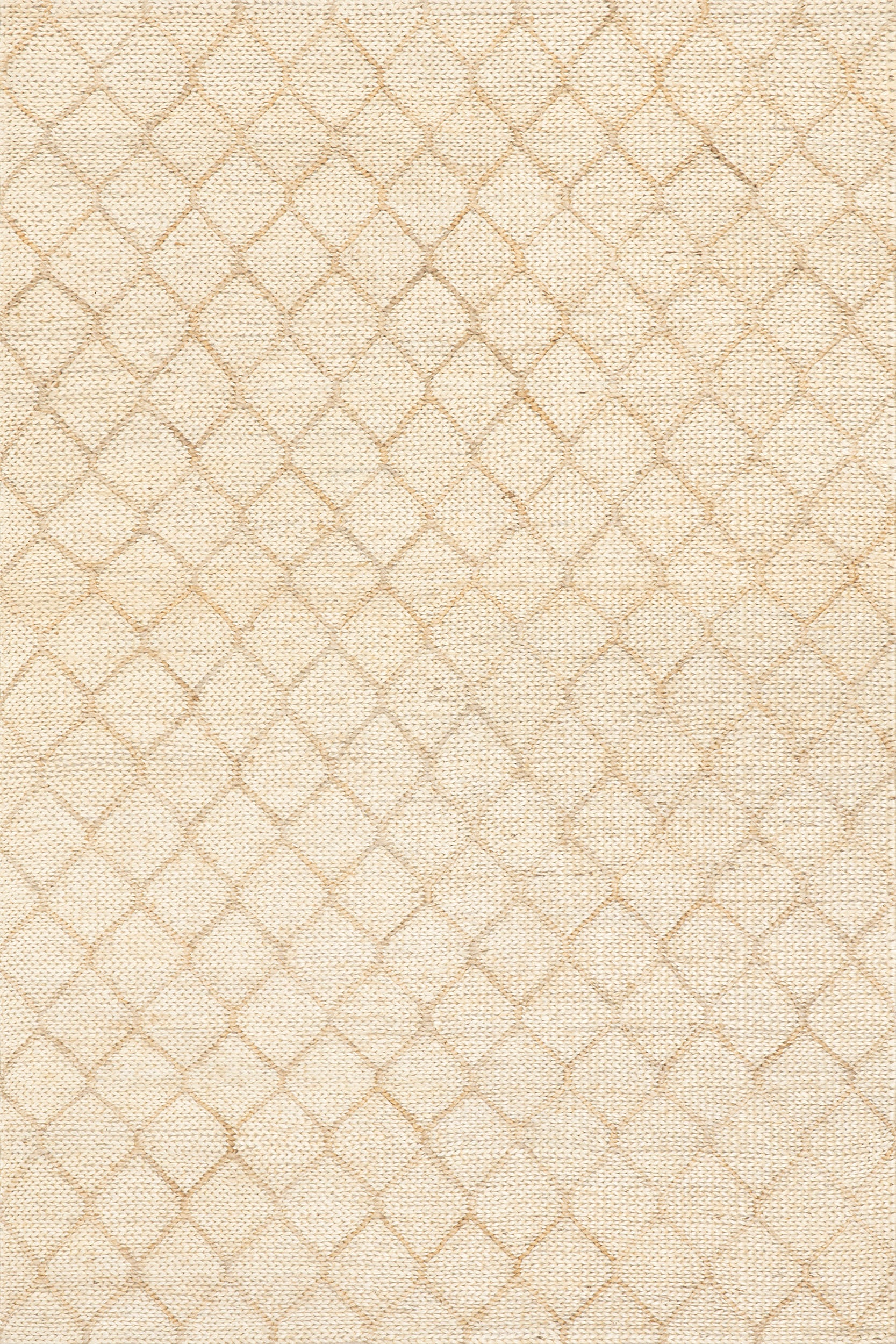 Tiles Handwoven Jute Rug | Ivory