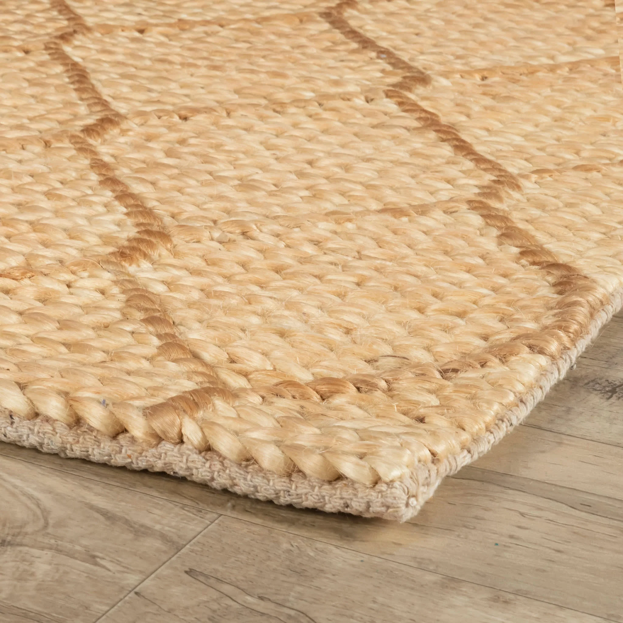 Tiles Handwoven Jute Rug | Natural - Image 5