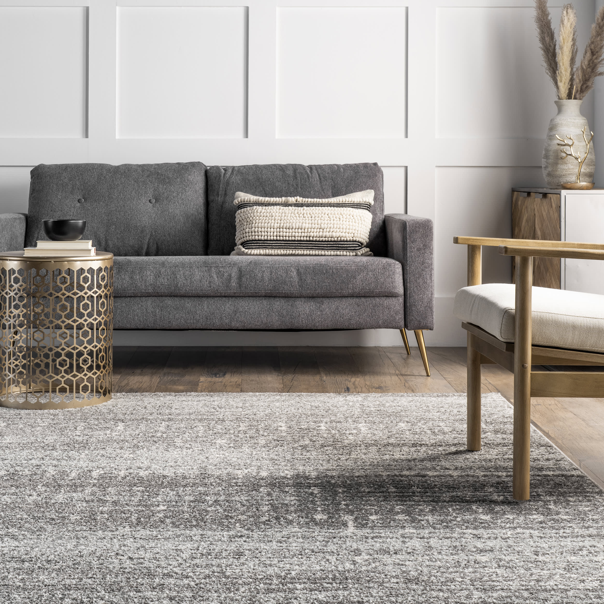 Timeworn Moroccan Rug | Grey - Image 4