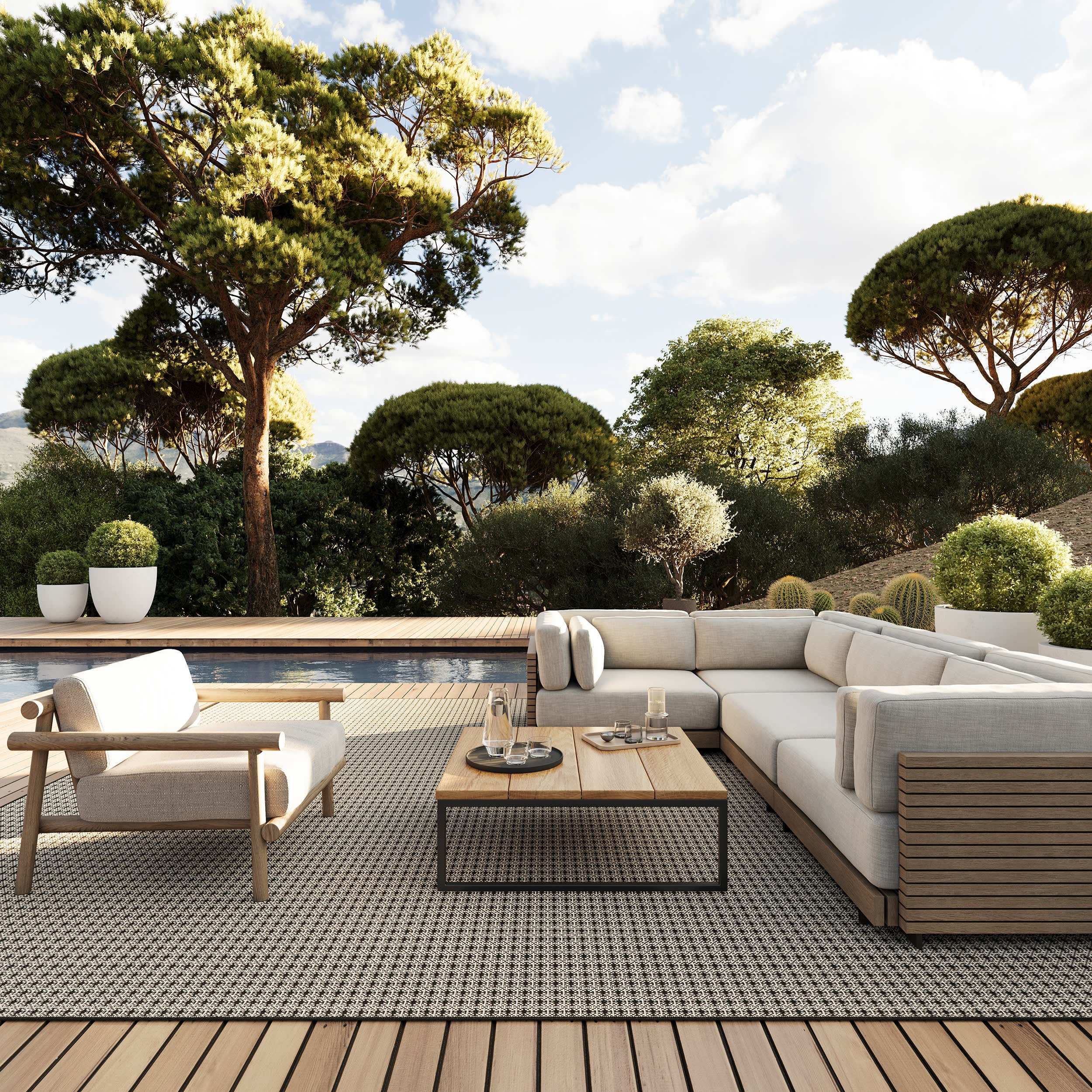 Tirzah Modern Indoor/Outdoor Rug | Grey - Image 2