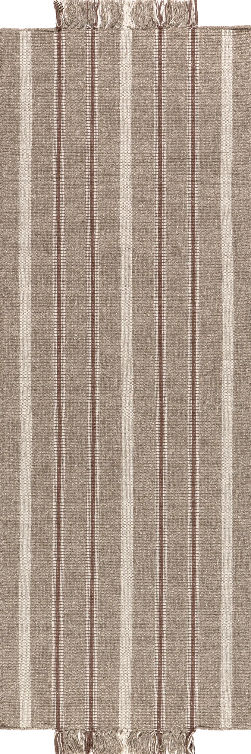 Toluca Striped Wool Rug | Taupe