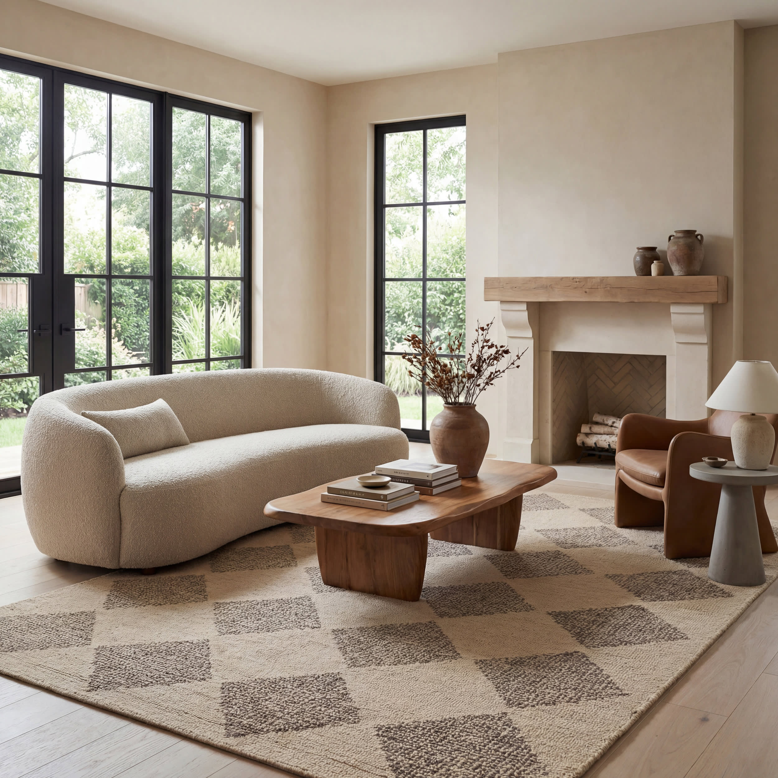 Tova Tufted Diamond Rug | Sand - Image 2