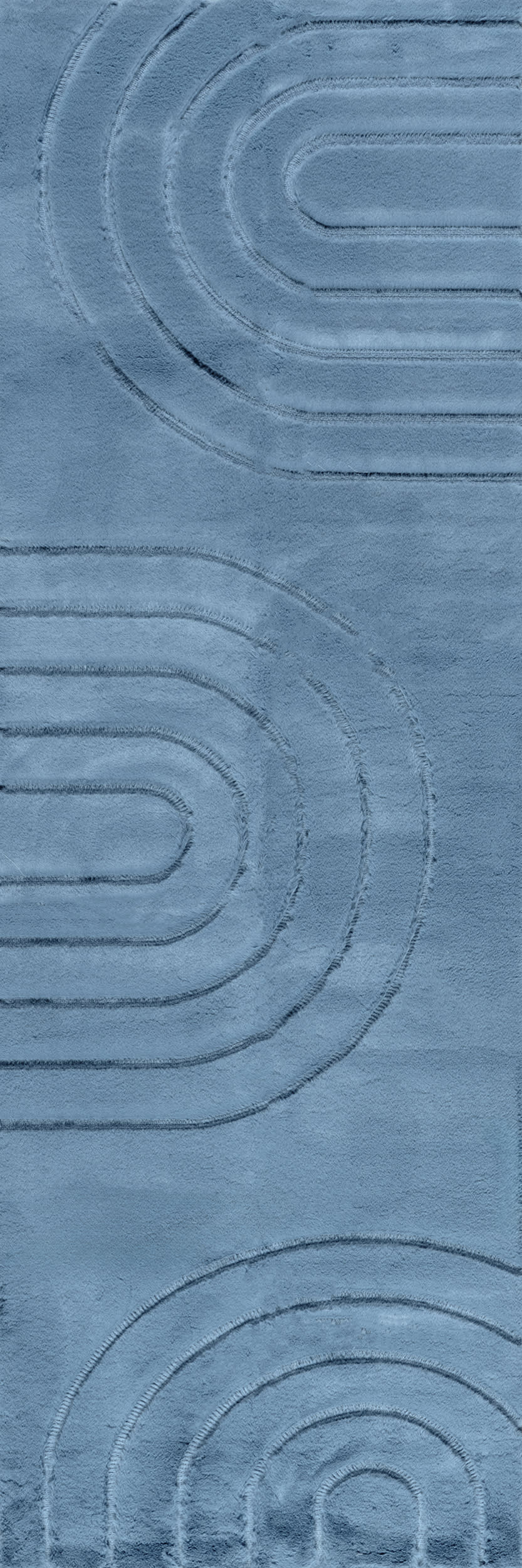 Tracie Arc Plush Cloud Washable Rug | Blue