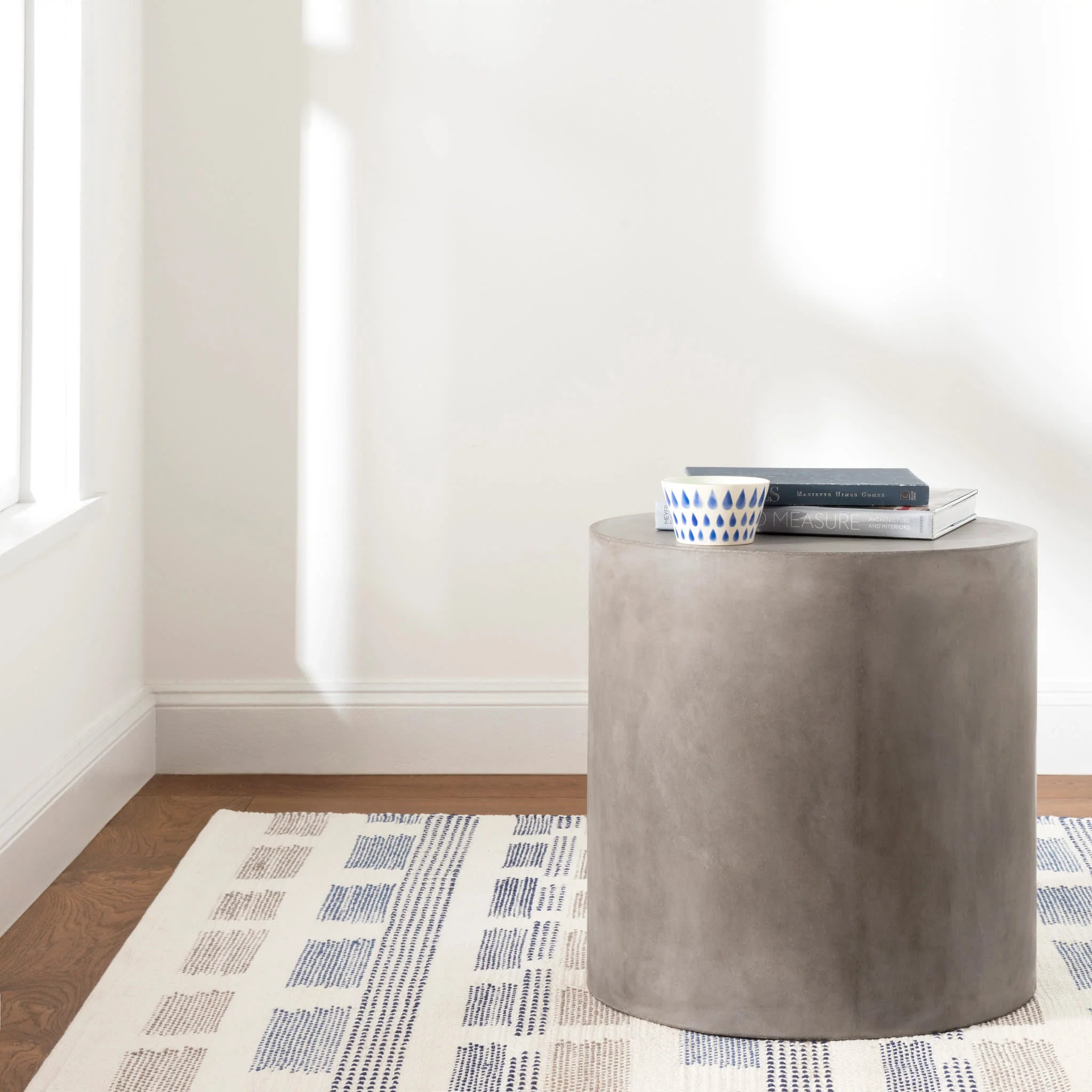 Tread Lightly Handwoven Cotton Rug | Navy - Image 3