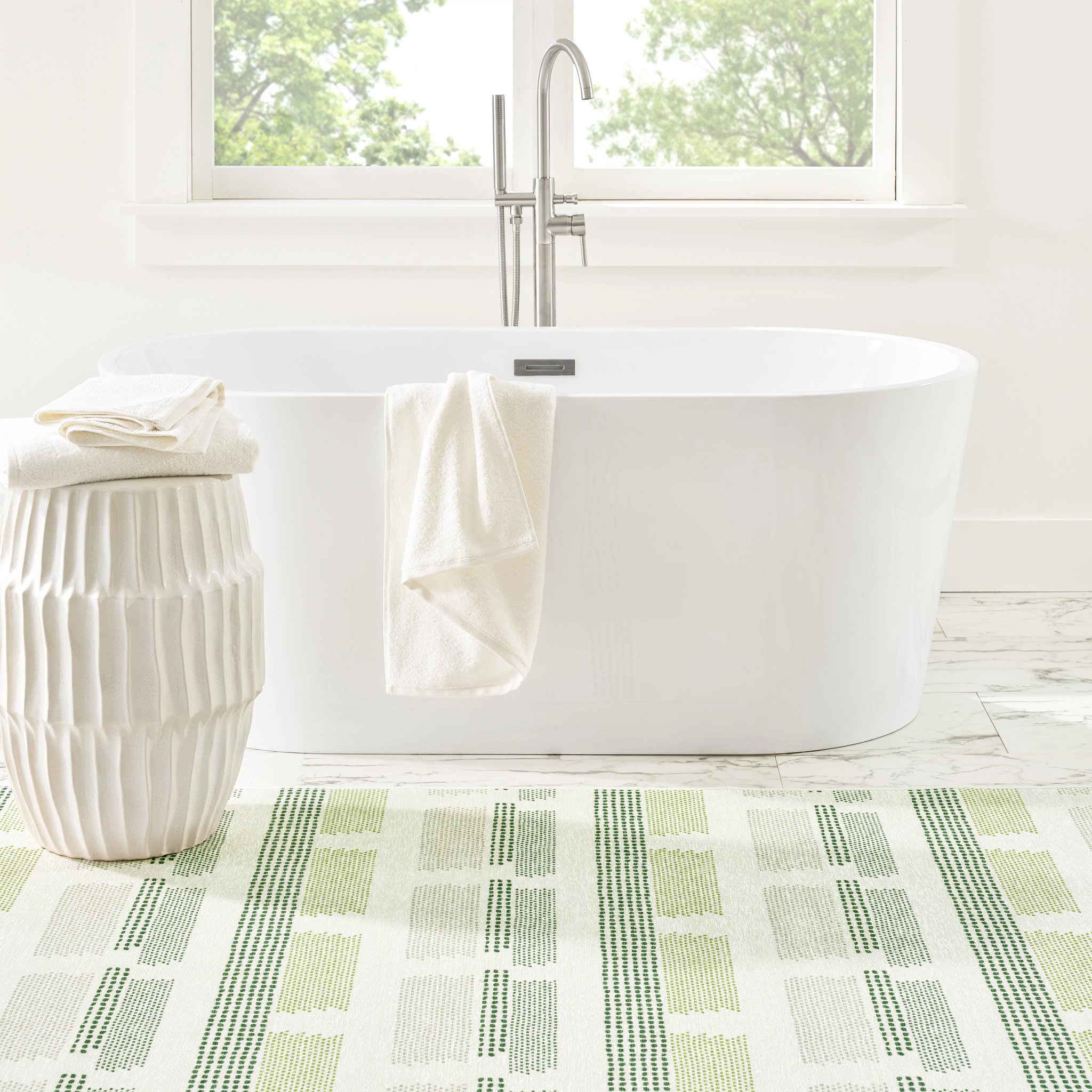 Tread Lightly Machine Washable Rug | Green - Image 2