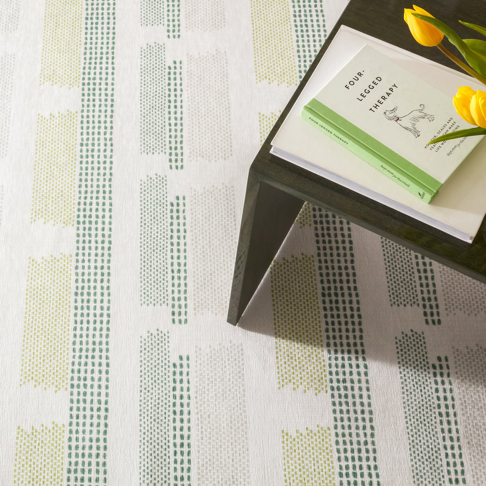 Tread Lightly Machine Washable Rug | Green - Image 3