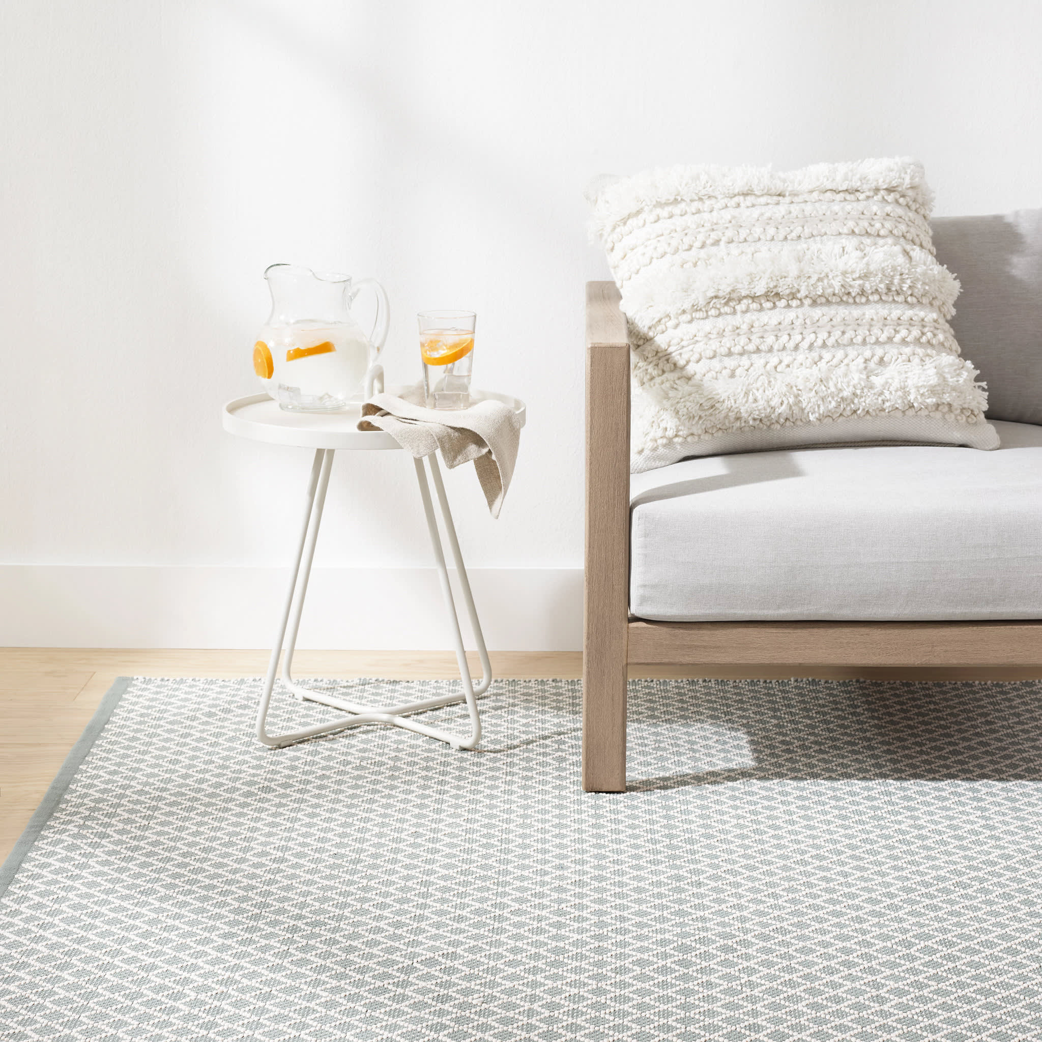 Trellis Handwoven Indoor/Outdoor Rug | Blue - Image 2