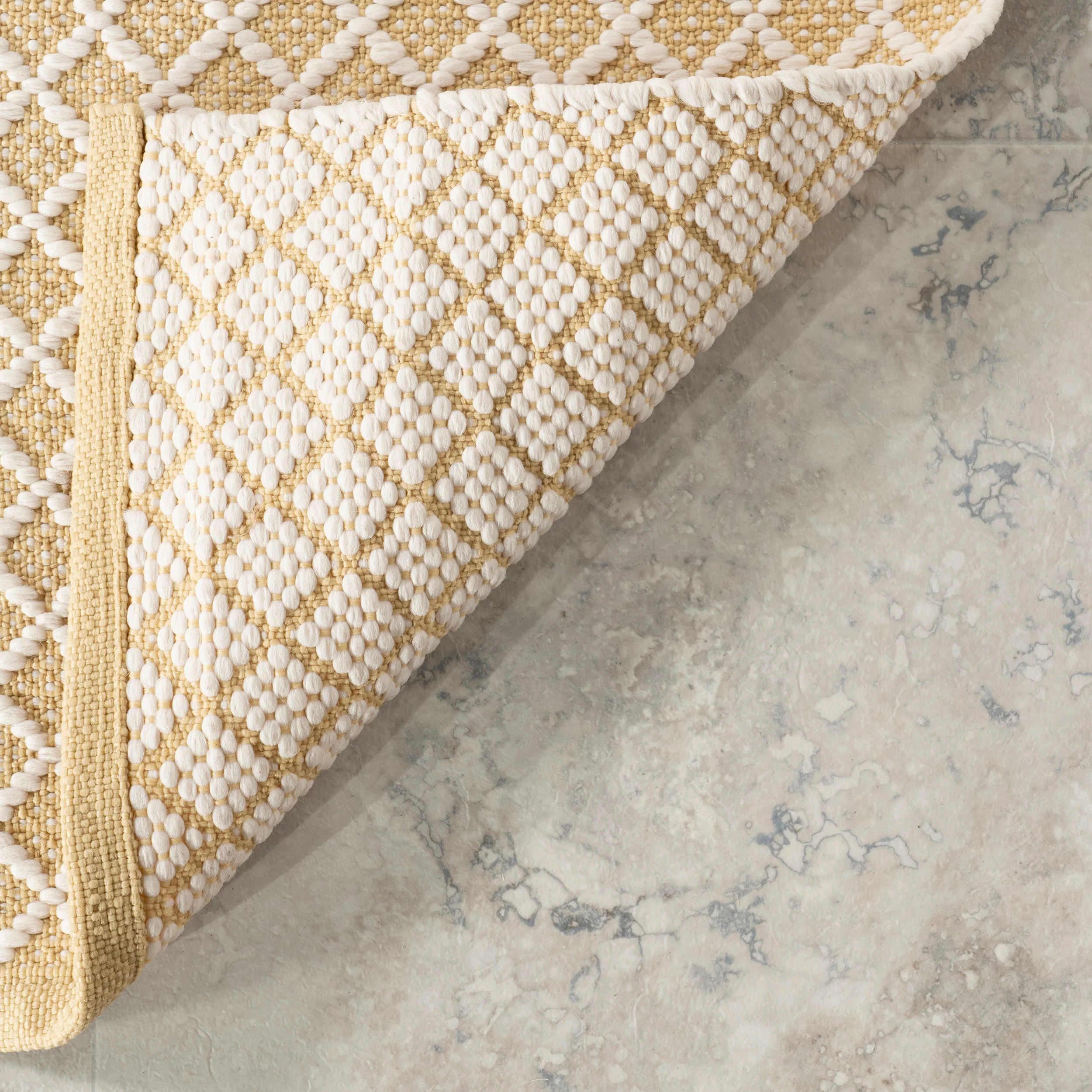 Trellis Handwoven Indoor/Outdoor Rug | Beige - Image 6