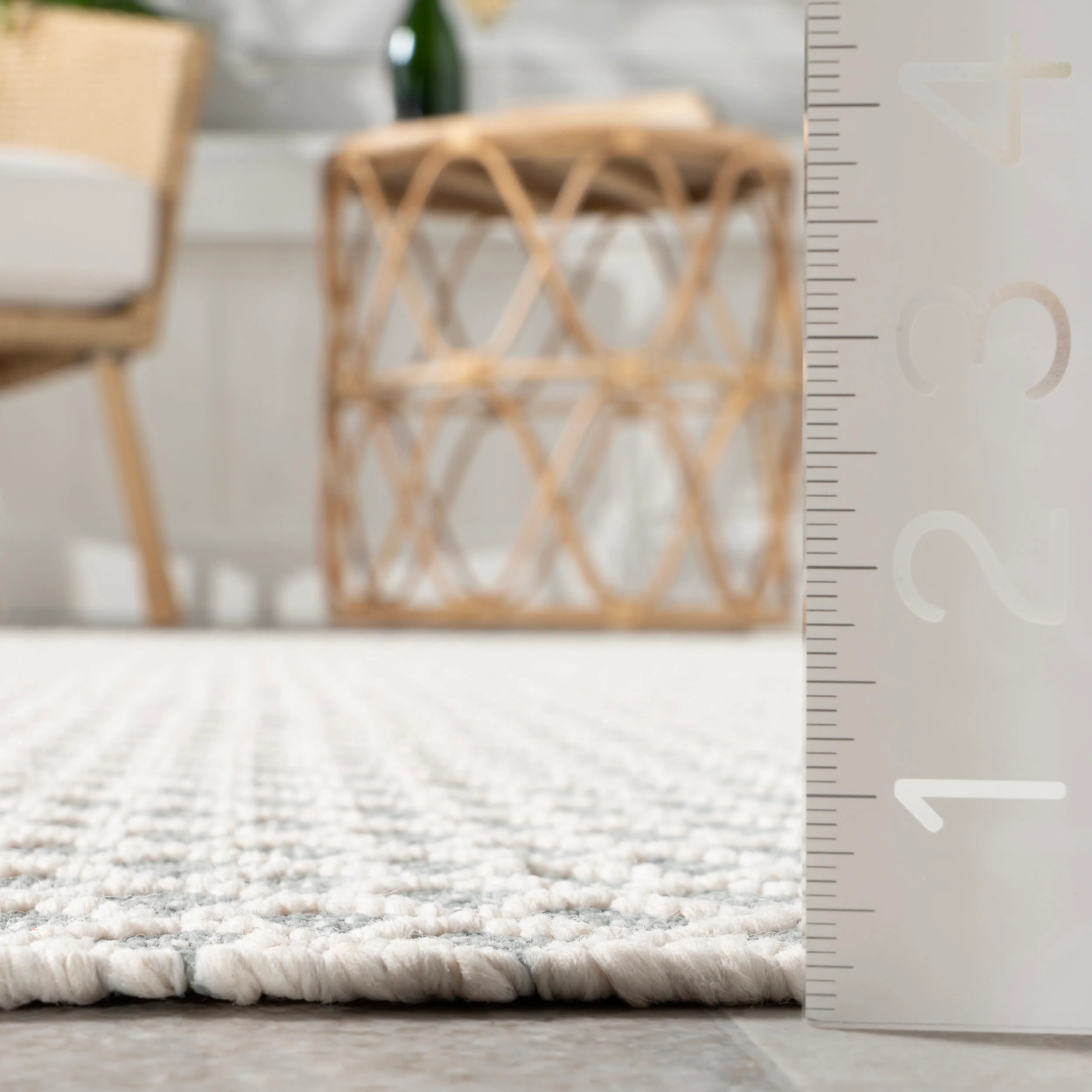 Trellis Handwoven Indoor/Outdoor Rug | Blue - Image 5