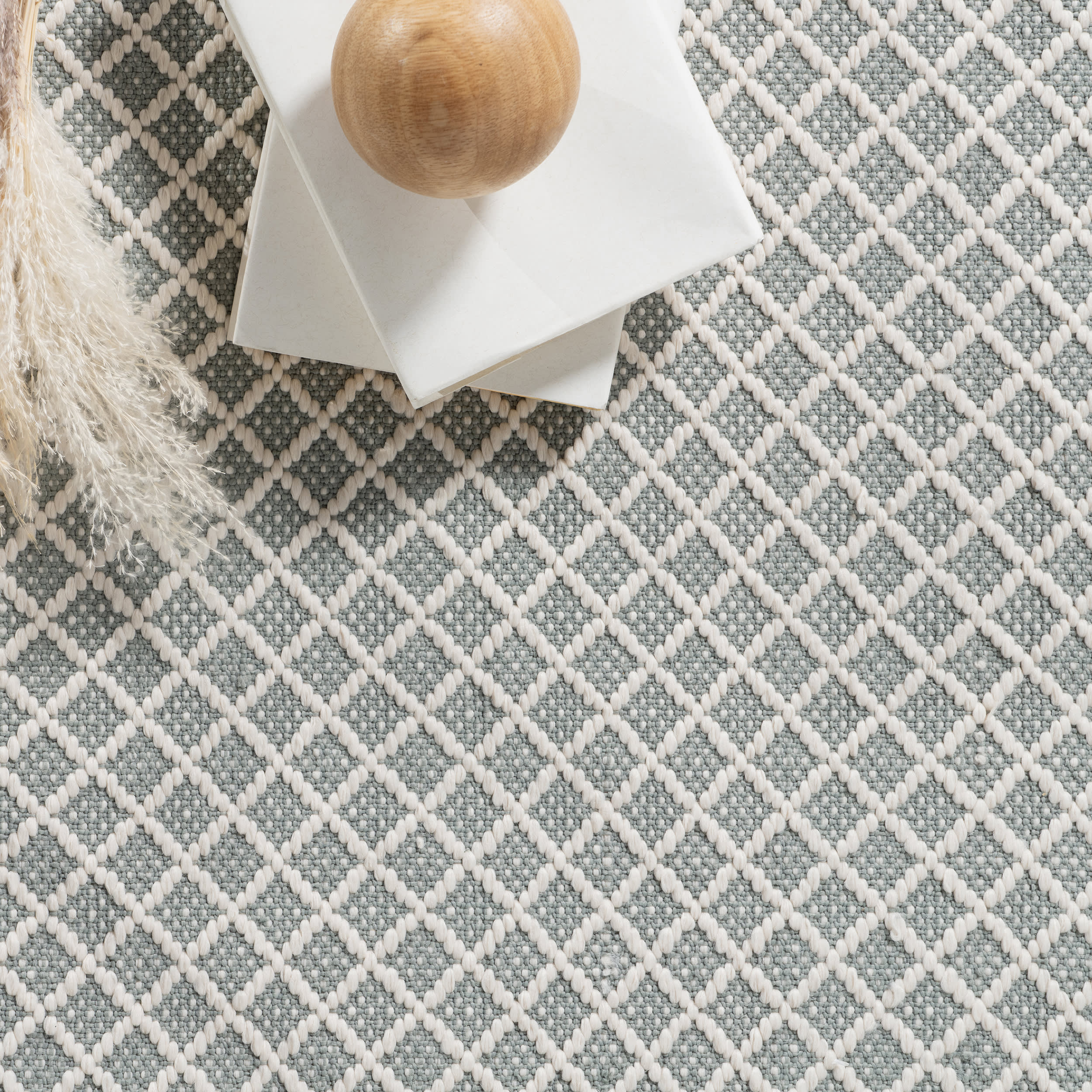 Trellis Handwoven Indoor/Outdoor Rug | Blue - Image 7
