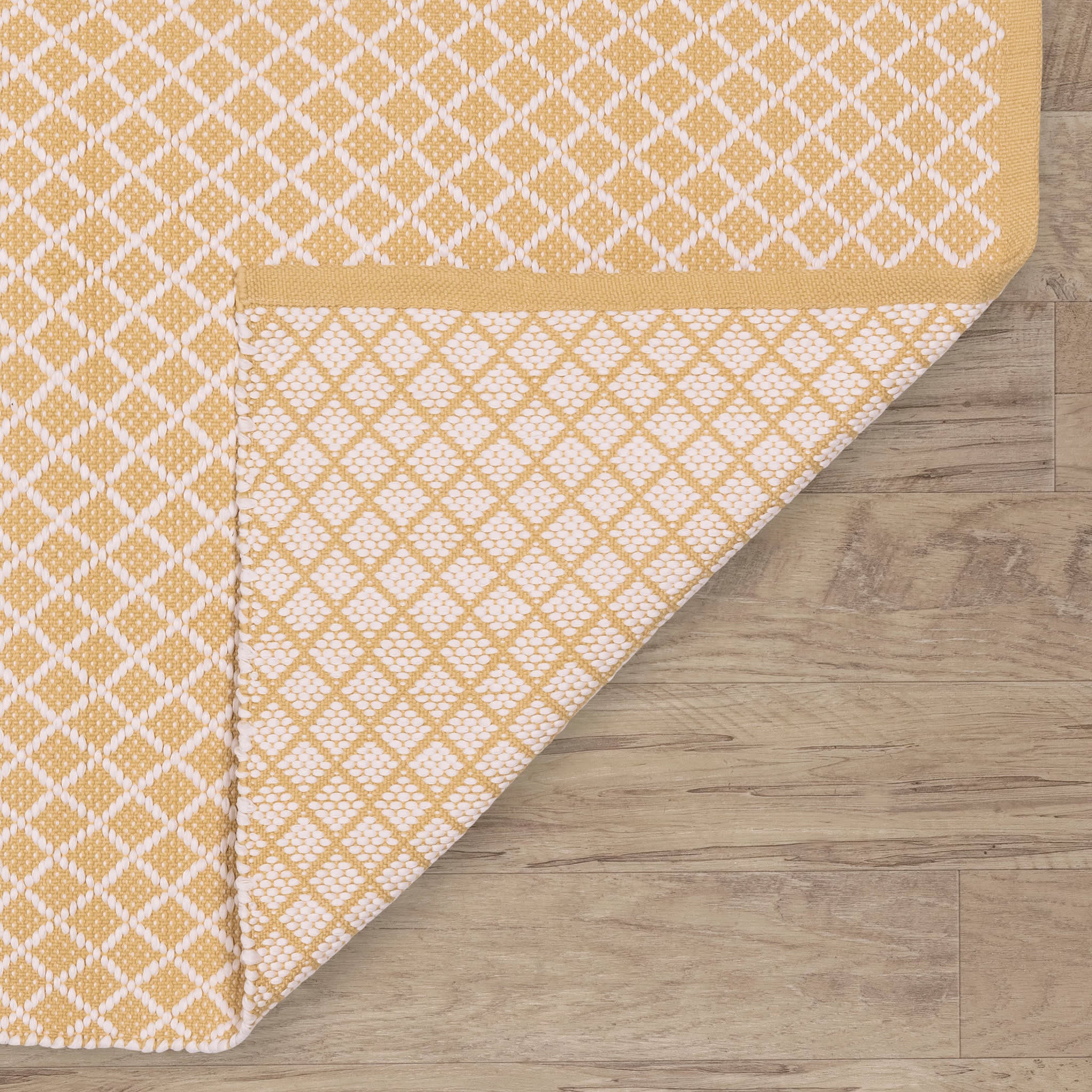 Trellis Handwoven Indoor/Outdoor Rug | Gold - Image 6