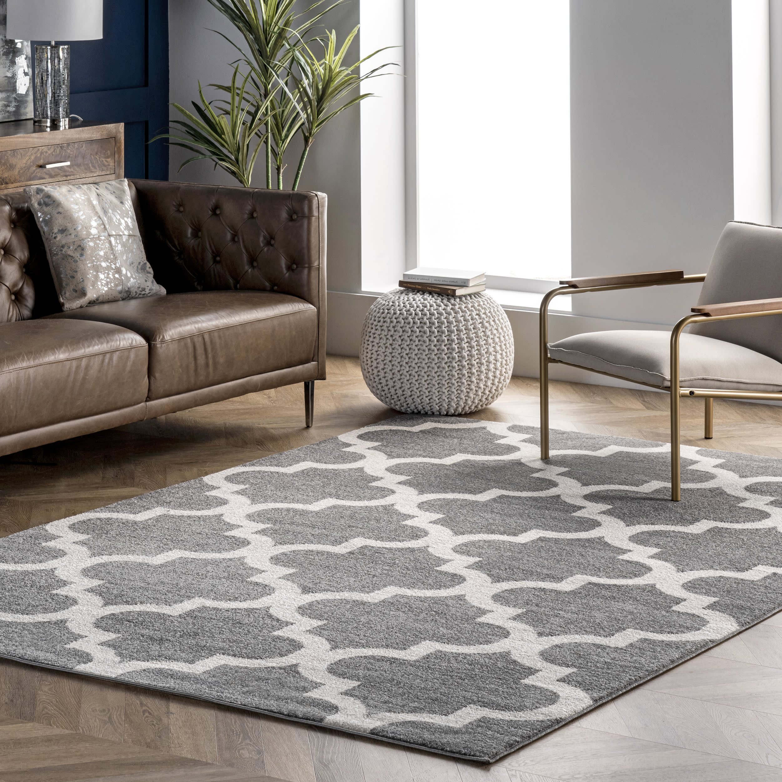 Trellis Rug | Grey - Image 2