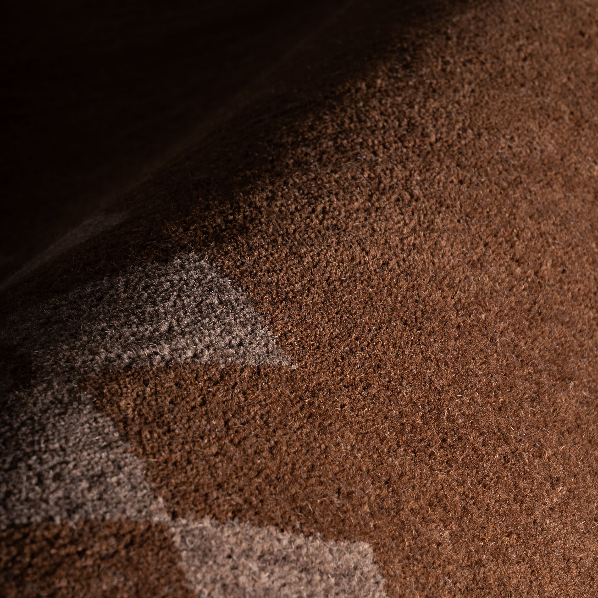 Treva Transitional Checkered Rug | Brown - Image 5