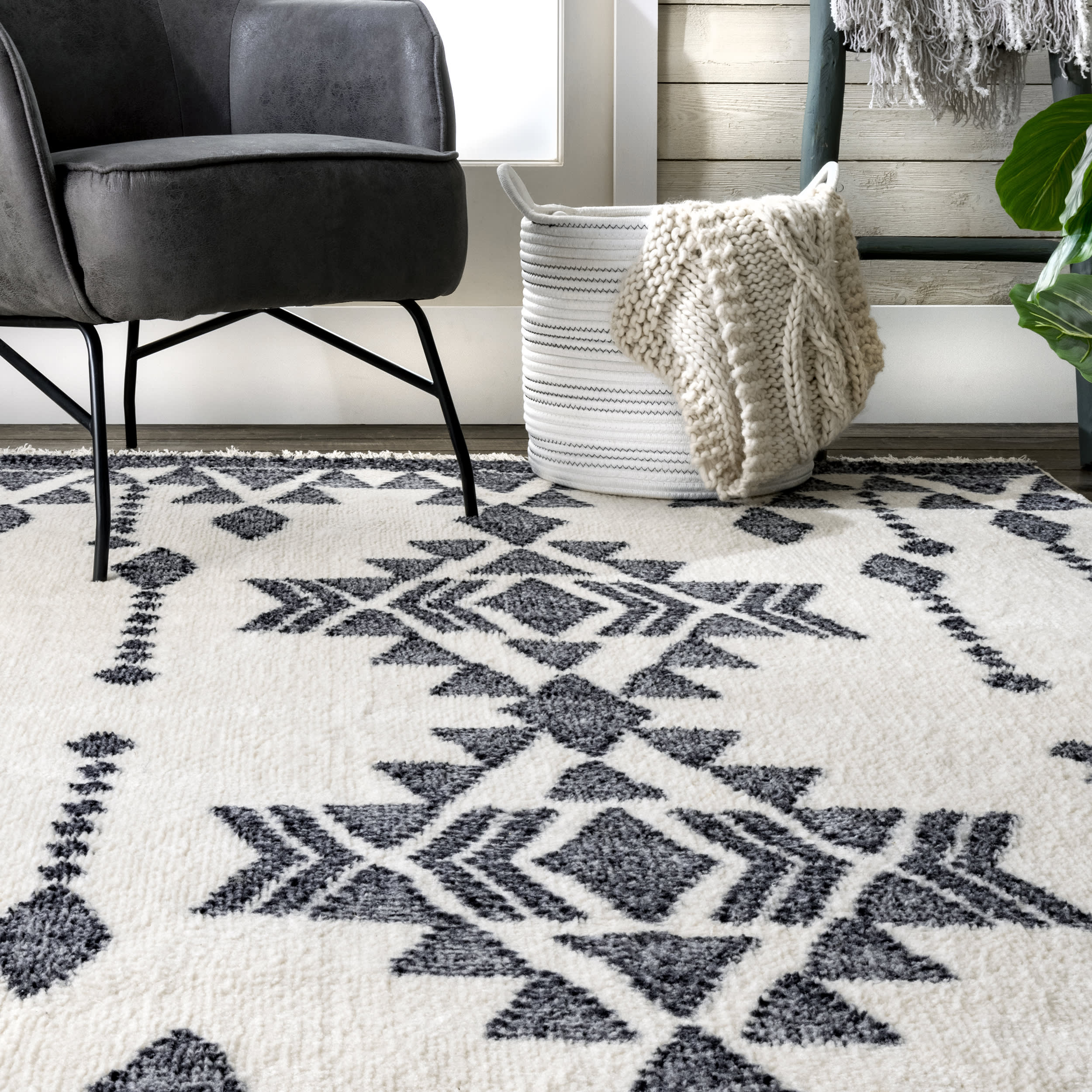 Tribal Dreamscape Non-Slip Backing Rug | Beige - Image 4