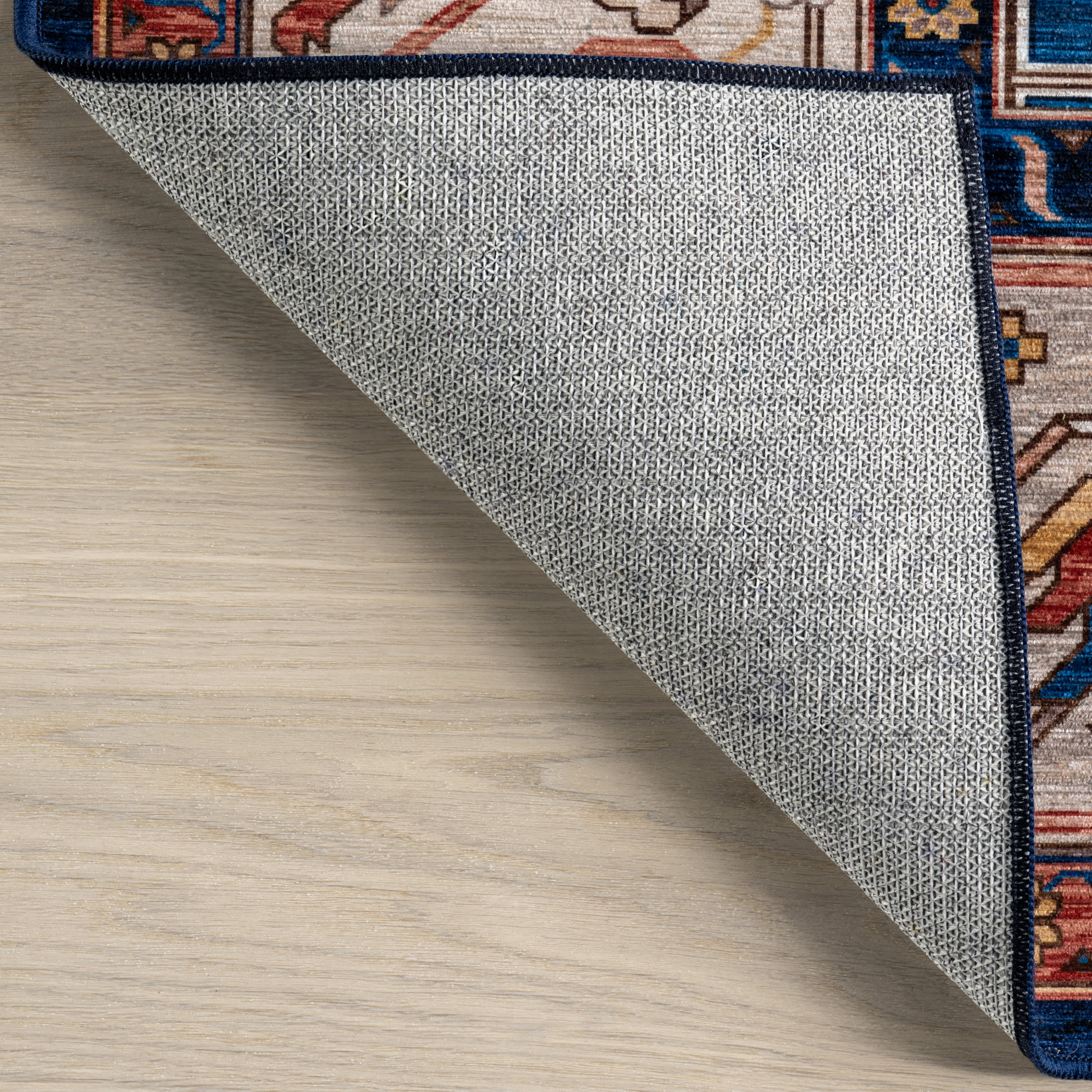 Tribal Medallion Spill Proof Washable Rug | Rust - Image 7
