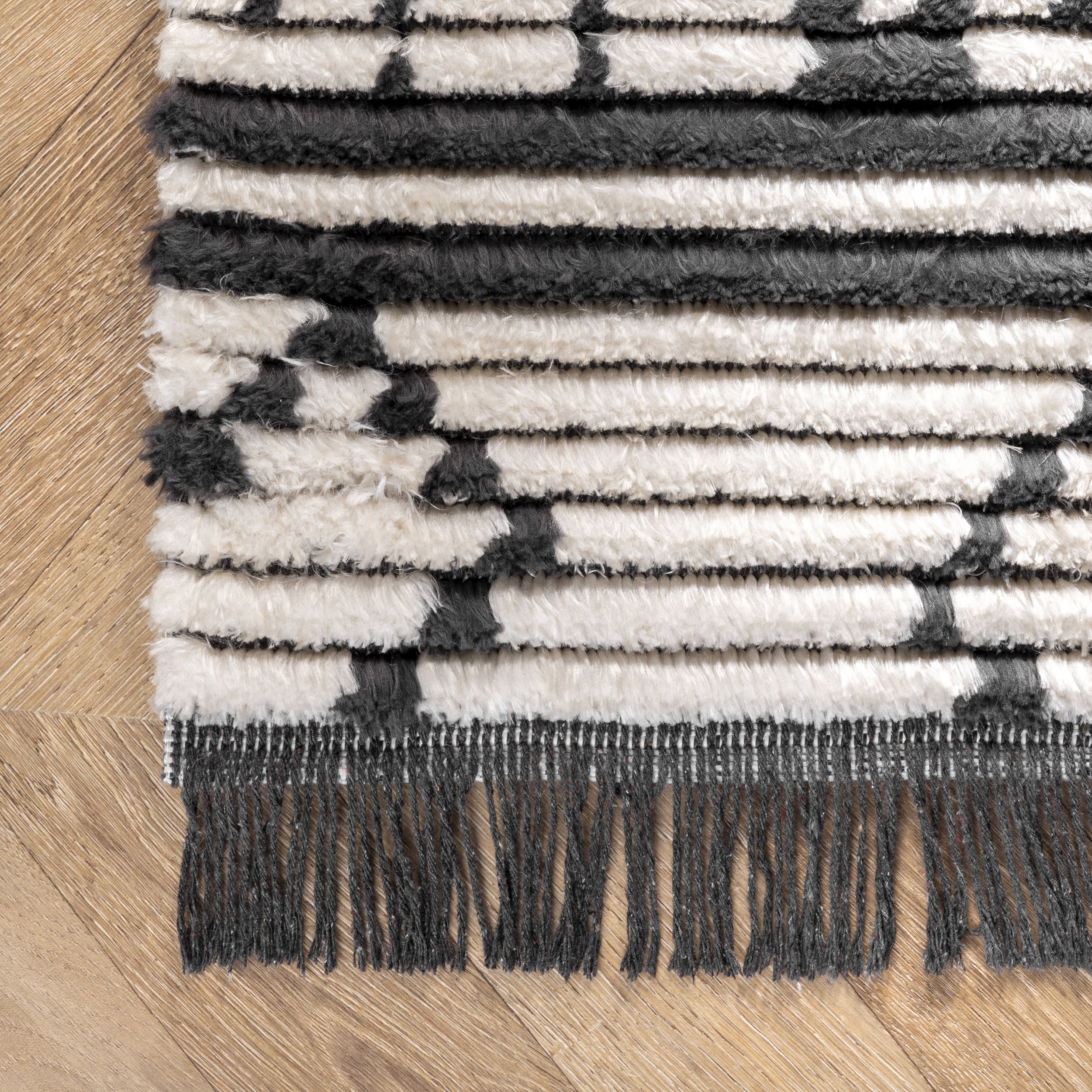Tribal Mural Tasseled Rug | Beige - Image 3