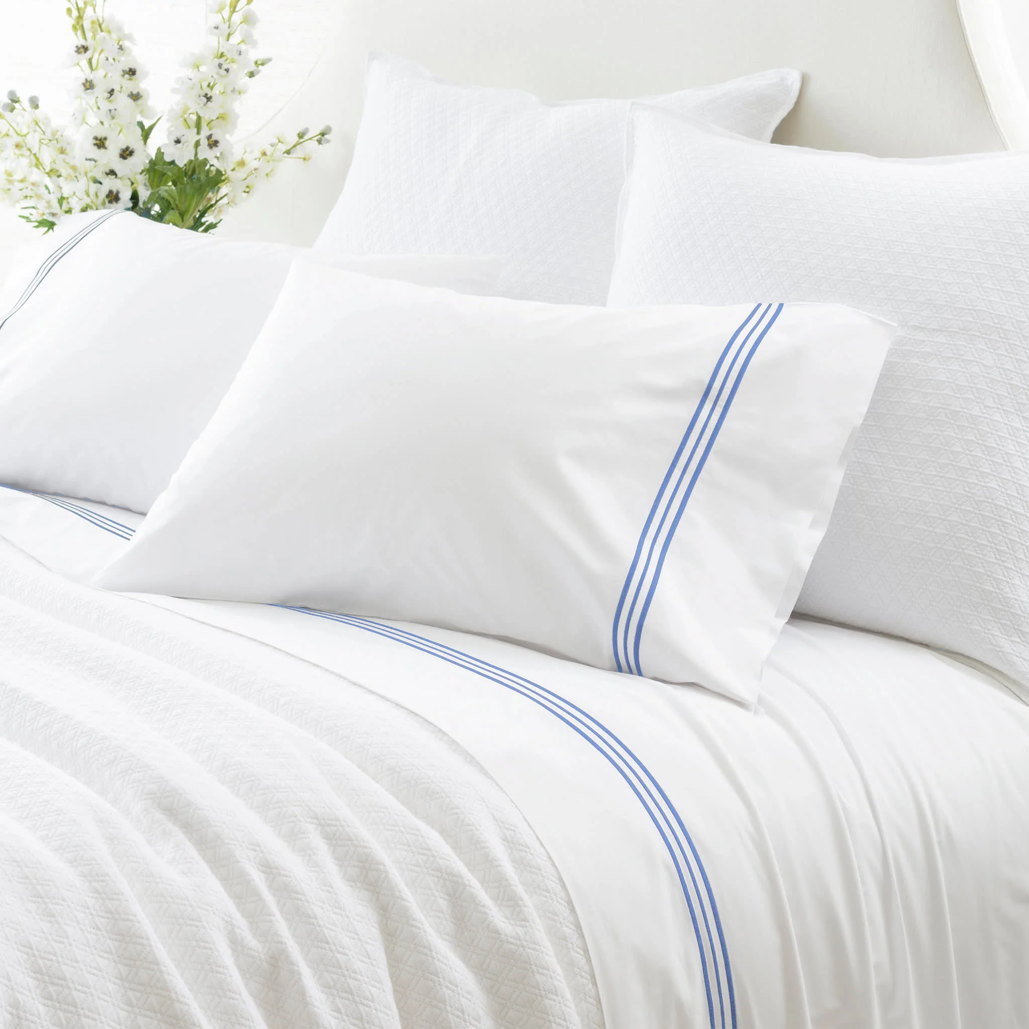 Trio Pillowcases (Pair) | French Blue - Image 4